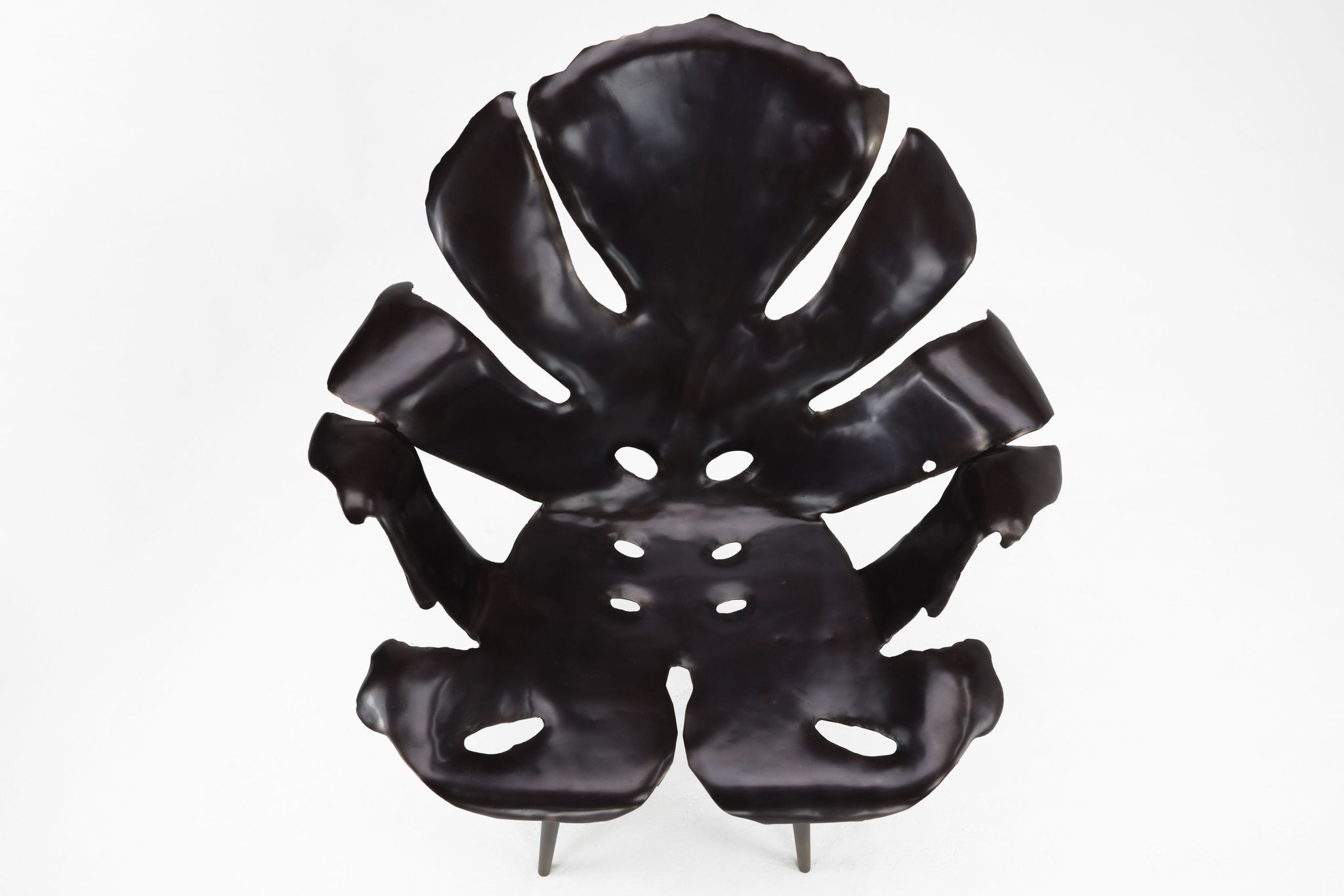 Twentieth Christopher Kreiling Cast Philodendron Leaf Dining Chair 10