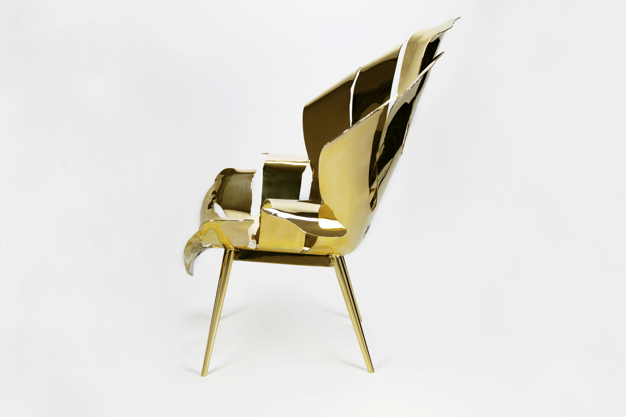 Twentieth Christopher Kreiling Cast Philodendron Leaf Lounge Chair 3