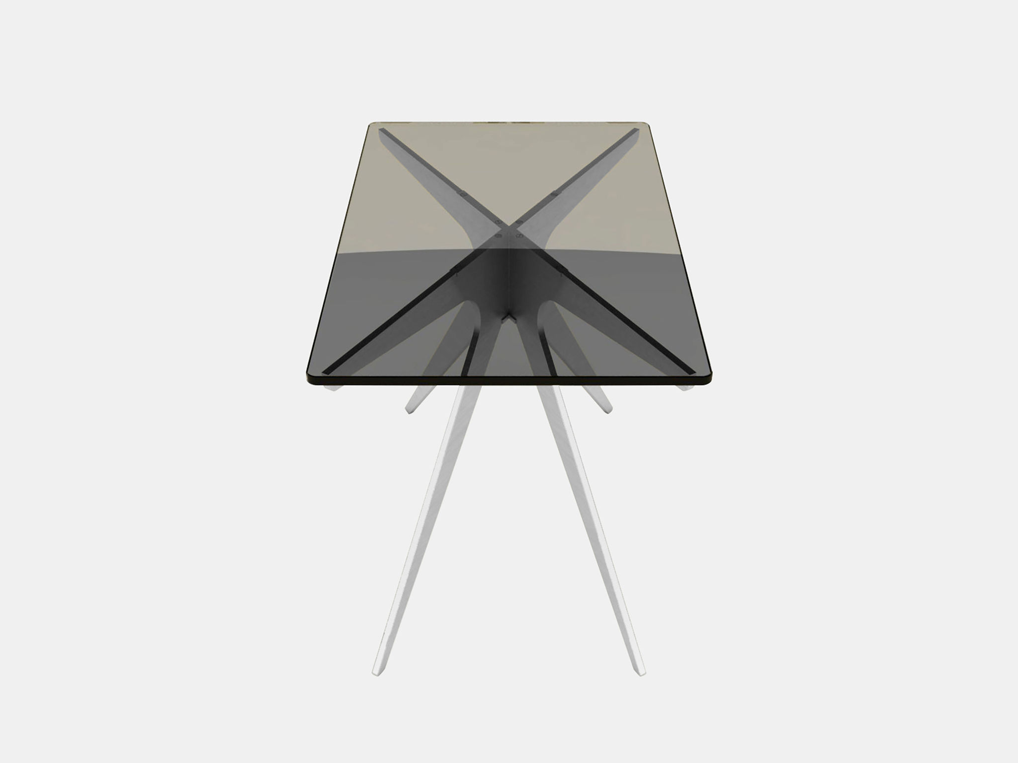 Twentieth DEAN RectangularSideTable Bronzed NickelBaseBracket