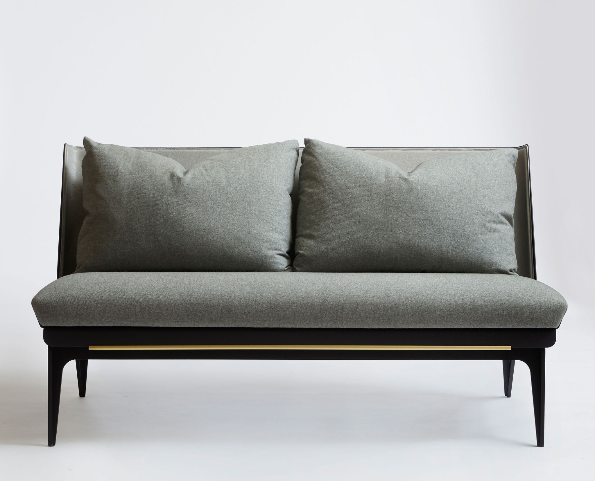Twentieth GabrielScott BOUDOIR Loveseat GrayBrass