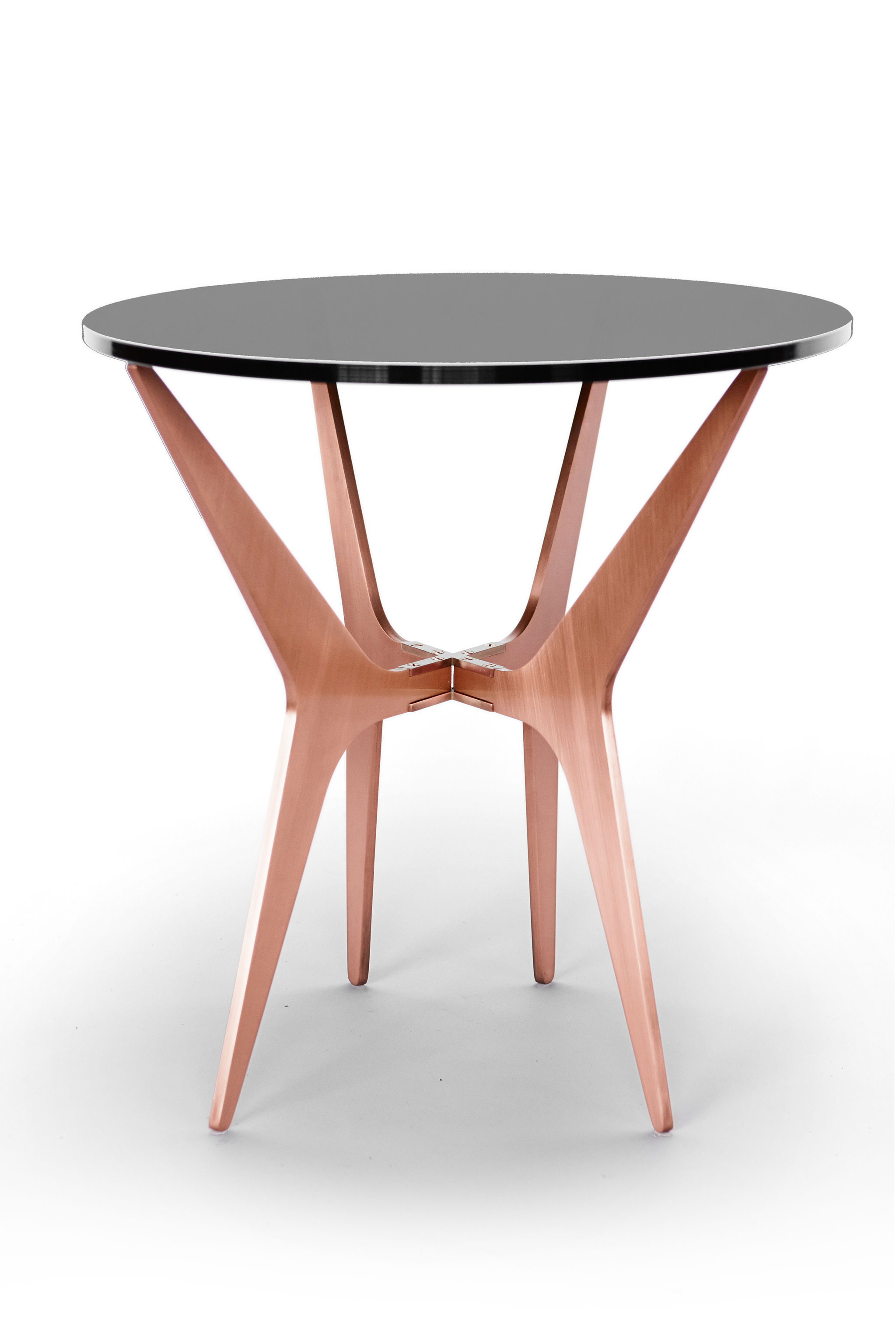 Twentieth GabrielScott DEAN OvalSideTable Smoked CopperBaseBracket