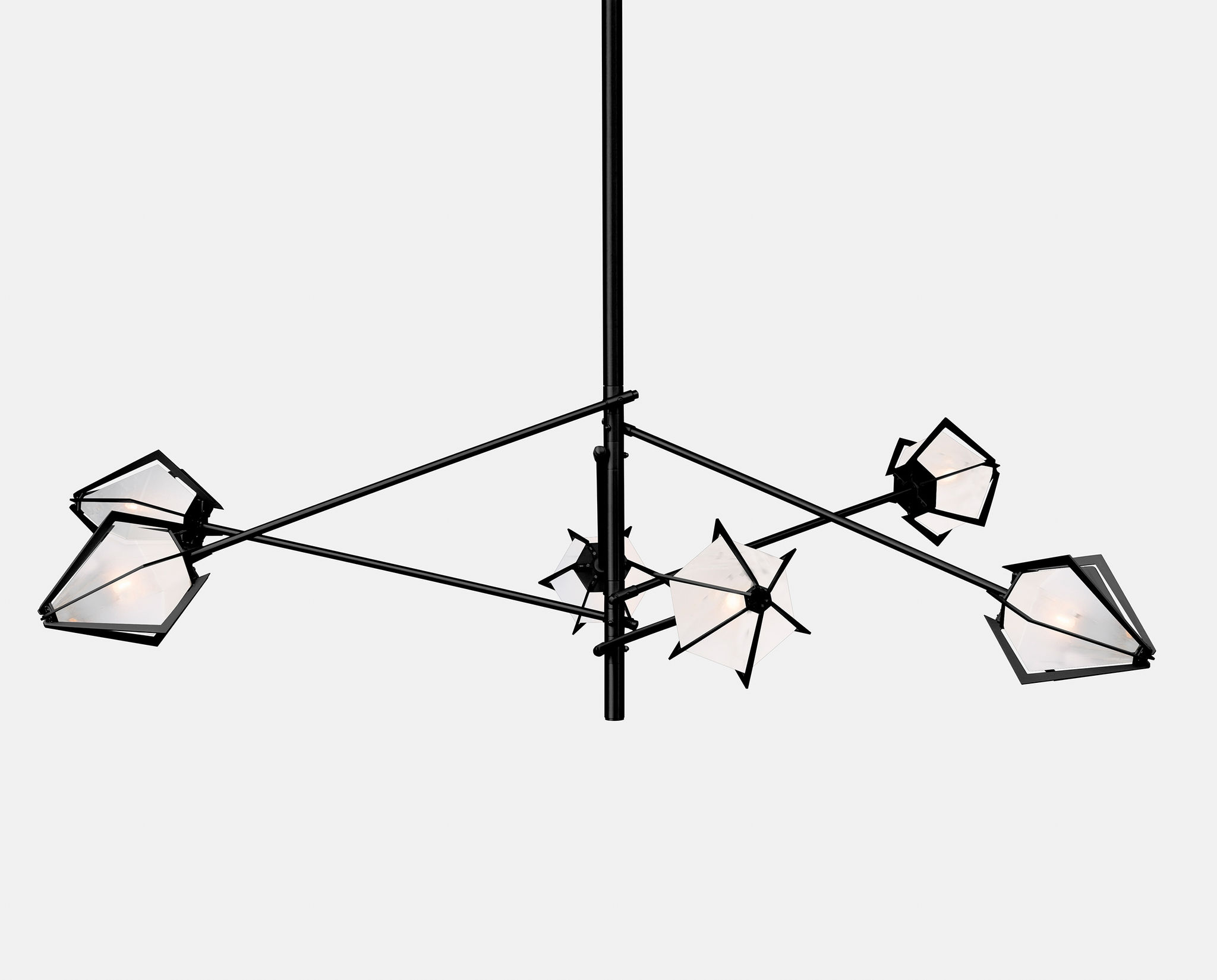 Twentieth GabrielScott HARLOWSpokeChandelier Alabaster Black