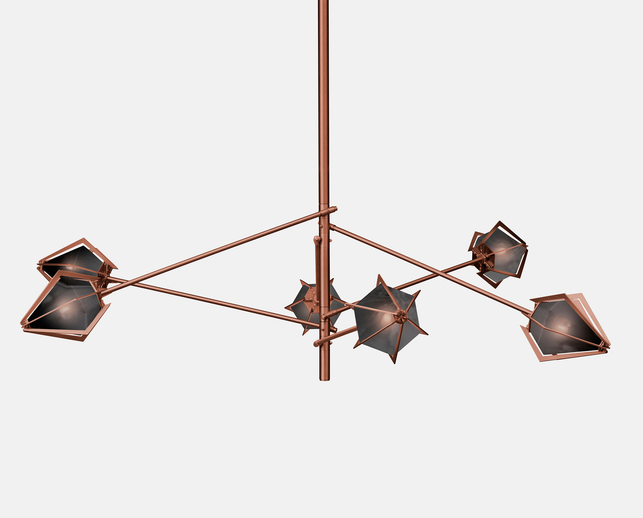 Twentieth GabrielScott HARLOWSpokeChandelier SmokedGray Copper