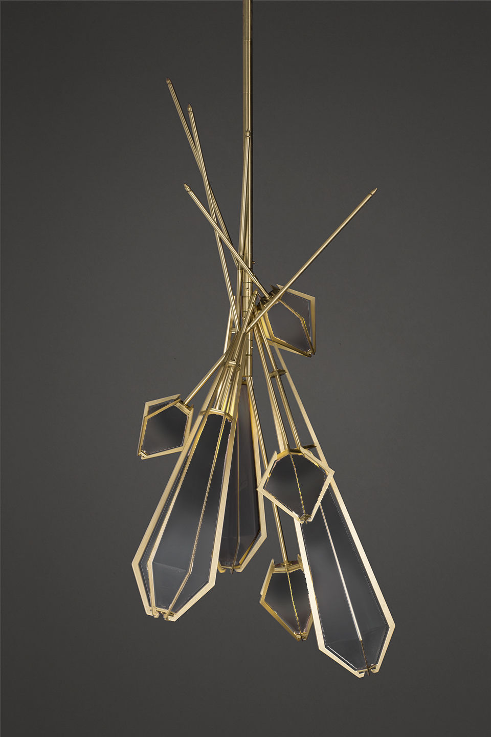 Twentieth GabrielScott HARLOW DriedFlowers Smoked Brass