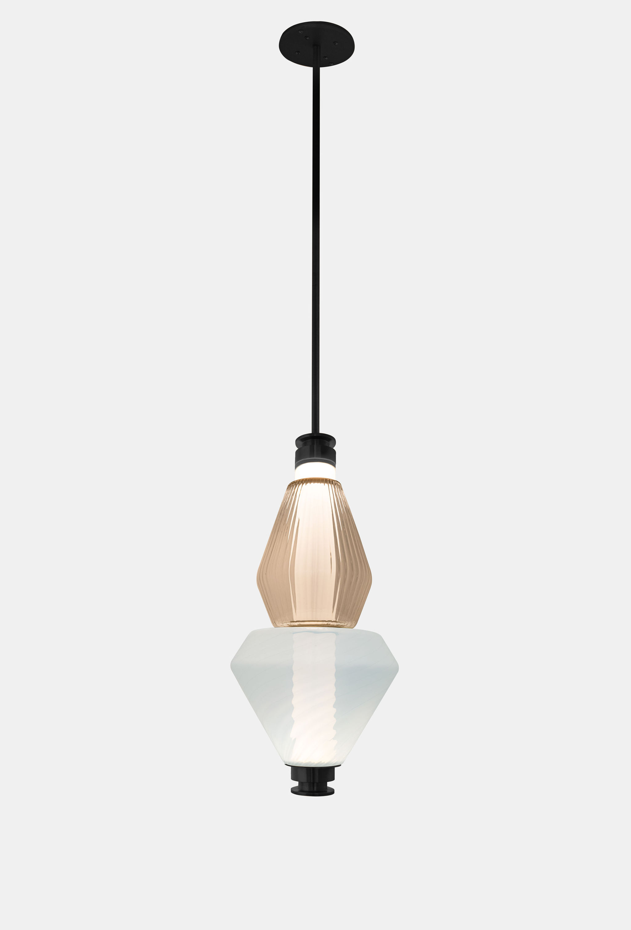 Twentieth GabrielScott LUNA KaleidoSmallPendant B StemCanopy Black