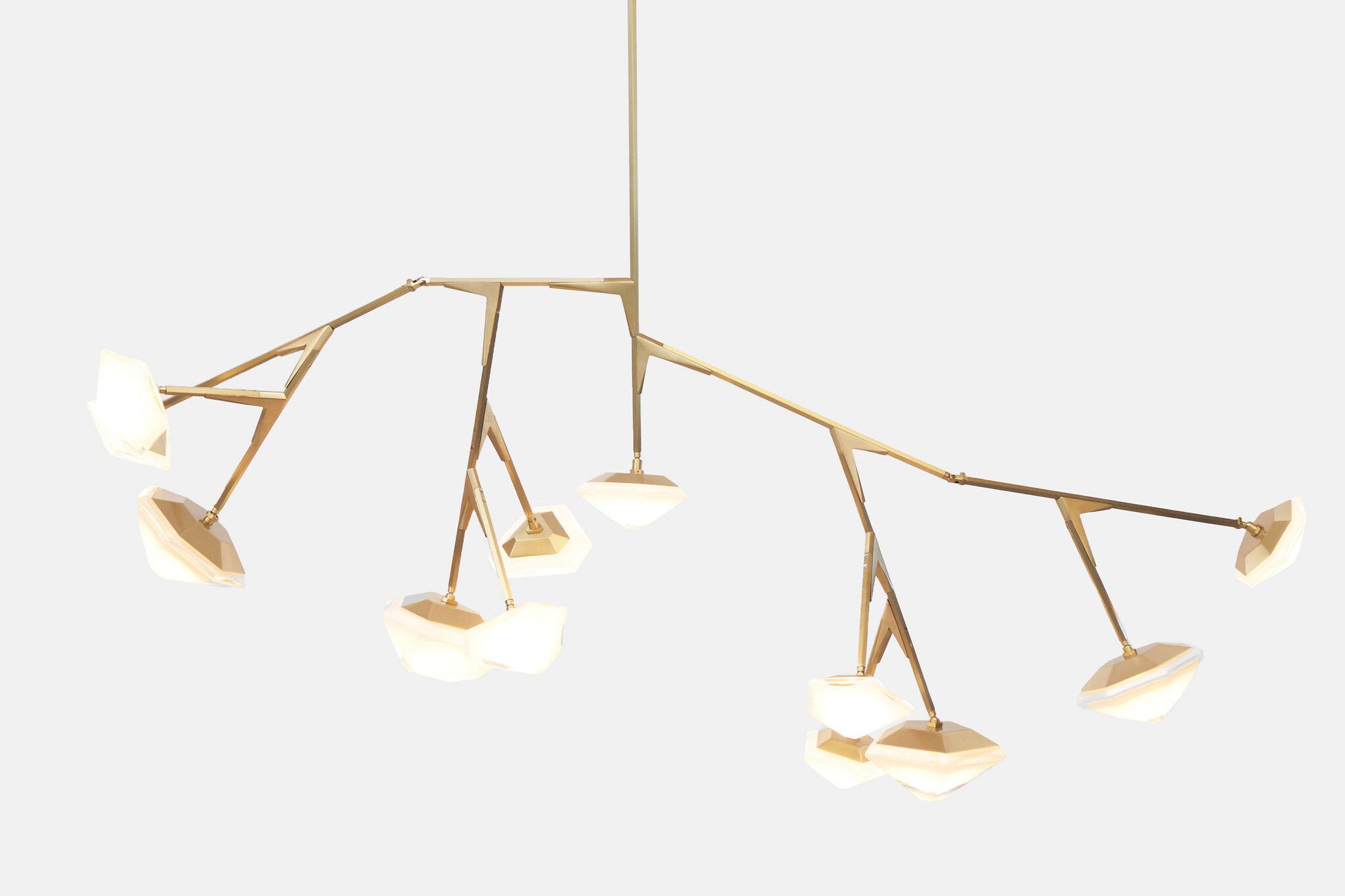 Twentieth GabrielScott MYRIAD 12LongChandelier Brass