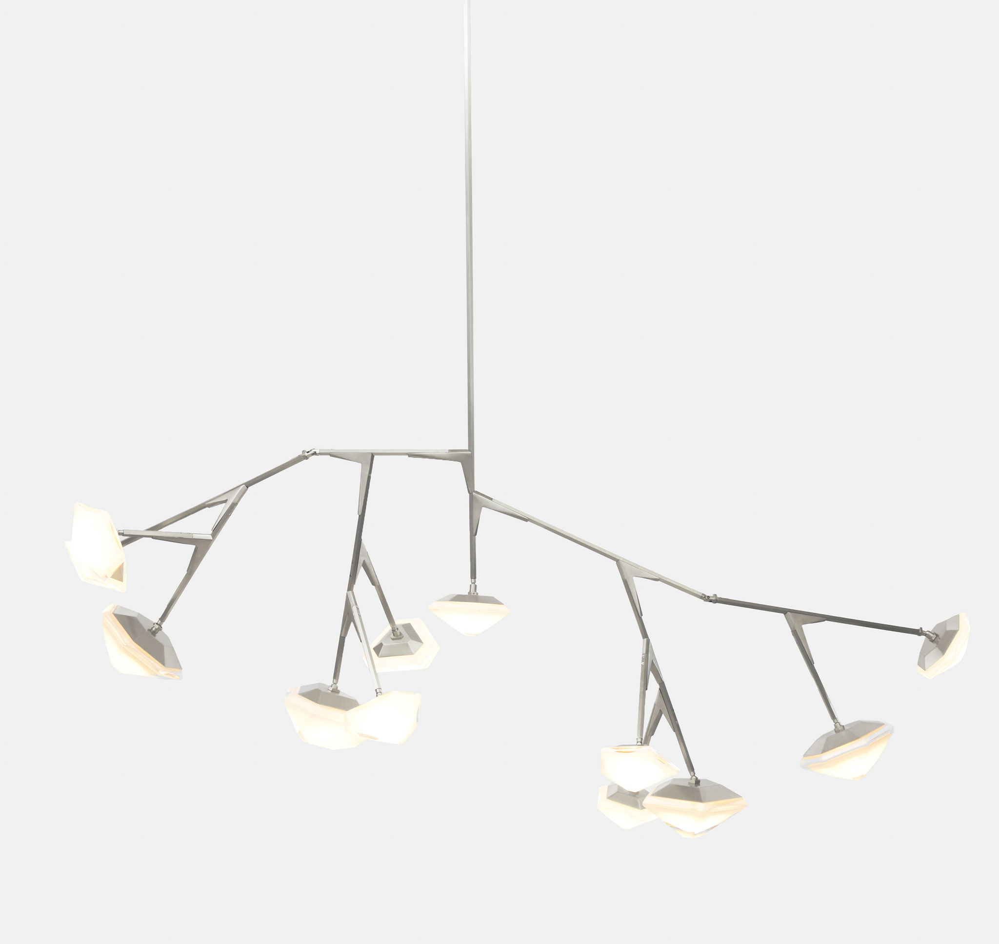 Twentieth GabrielScott MYRIAD 12LongChandelier Nickel