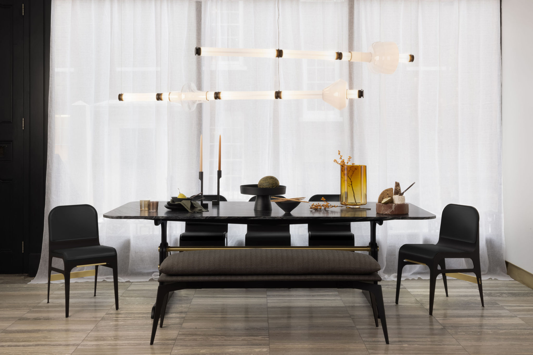 Twentieth GabrielScott PRONG BenchLong Charcoal BlackBase SITU 3