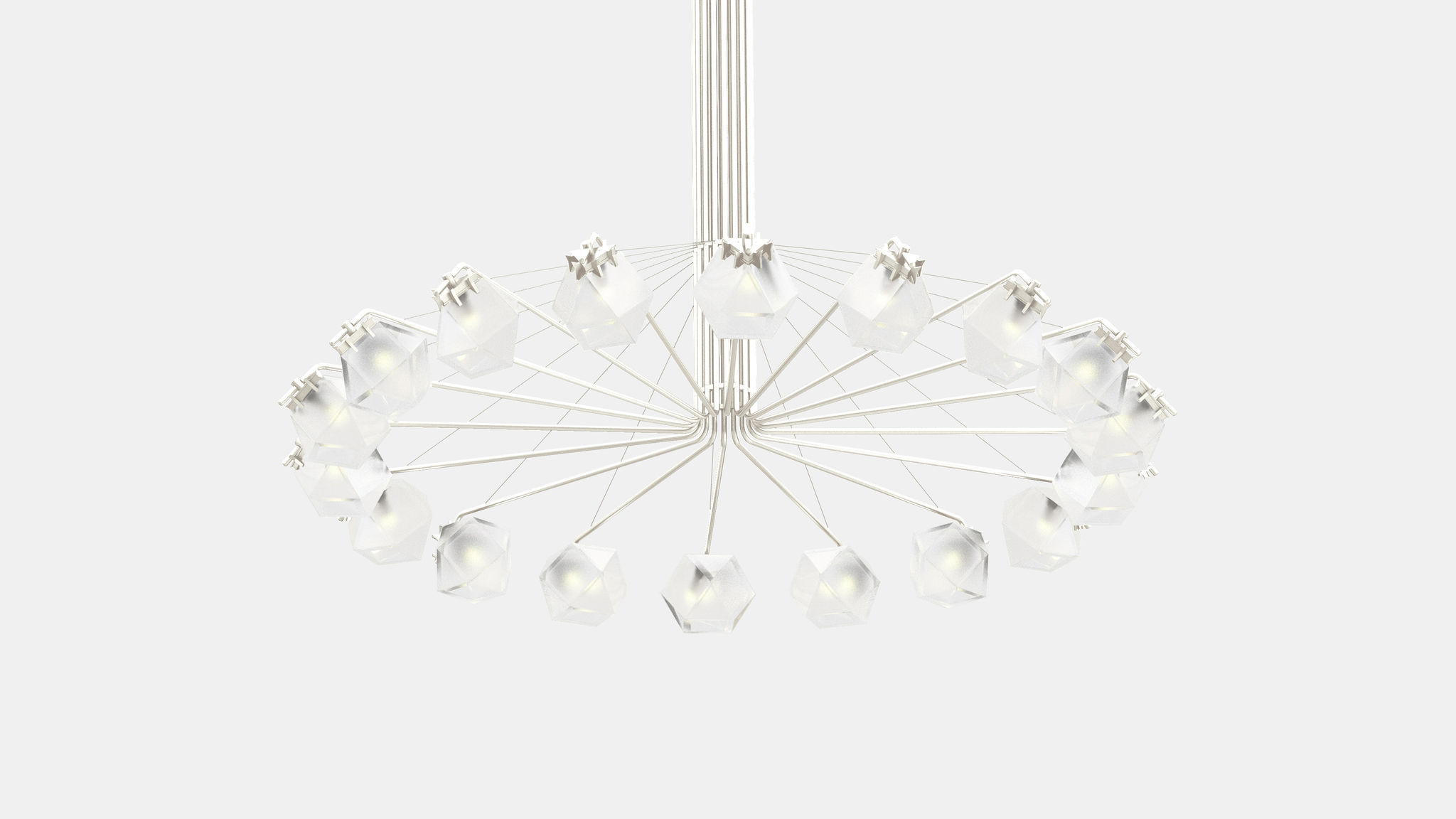 Twentieth GabrielScott WELLES CentralChandelier18 AM White Alabaster