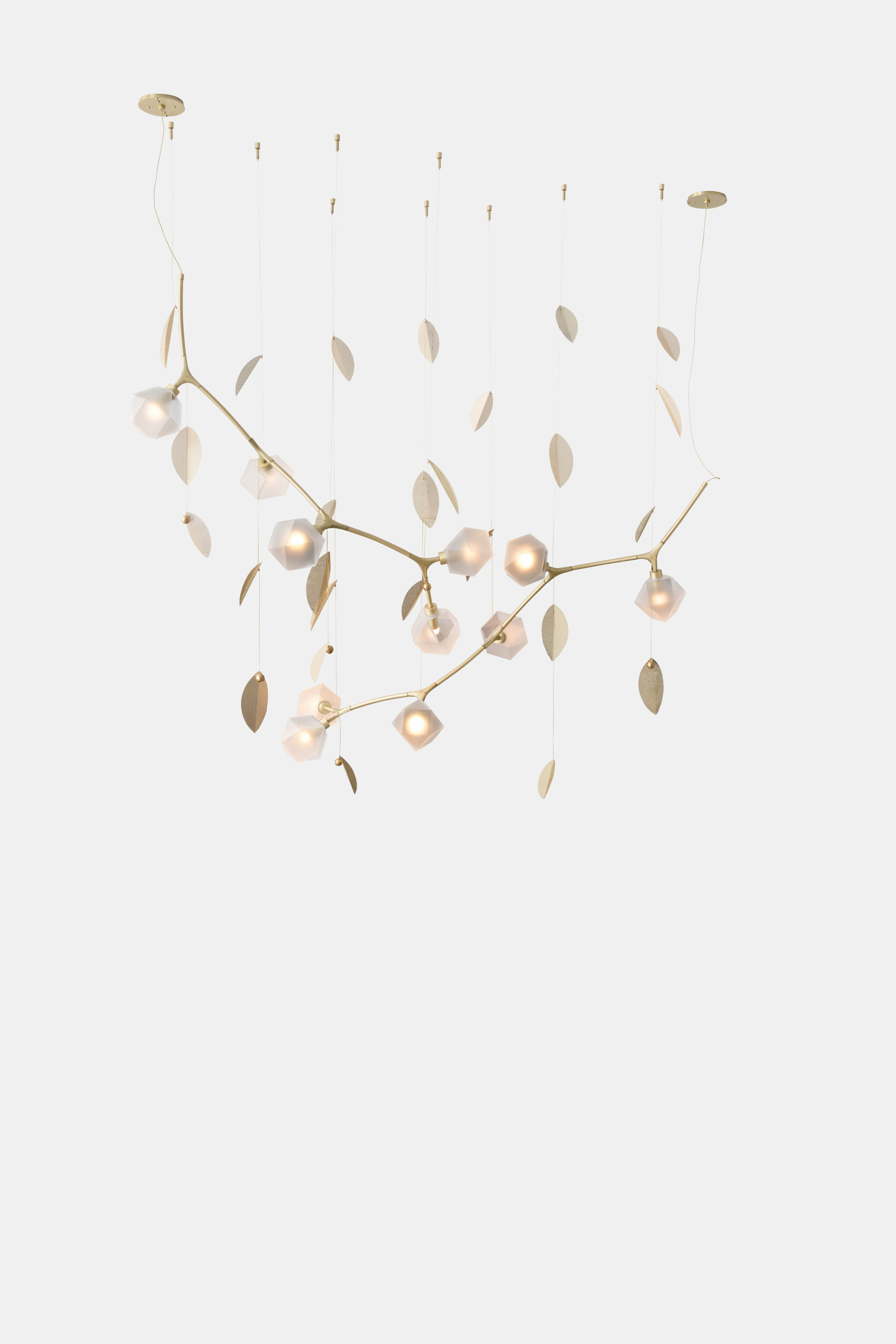 Twentieth GabrielScott WELLES LargeChandelier MG Brass