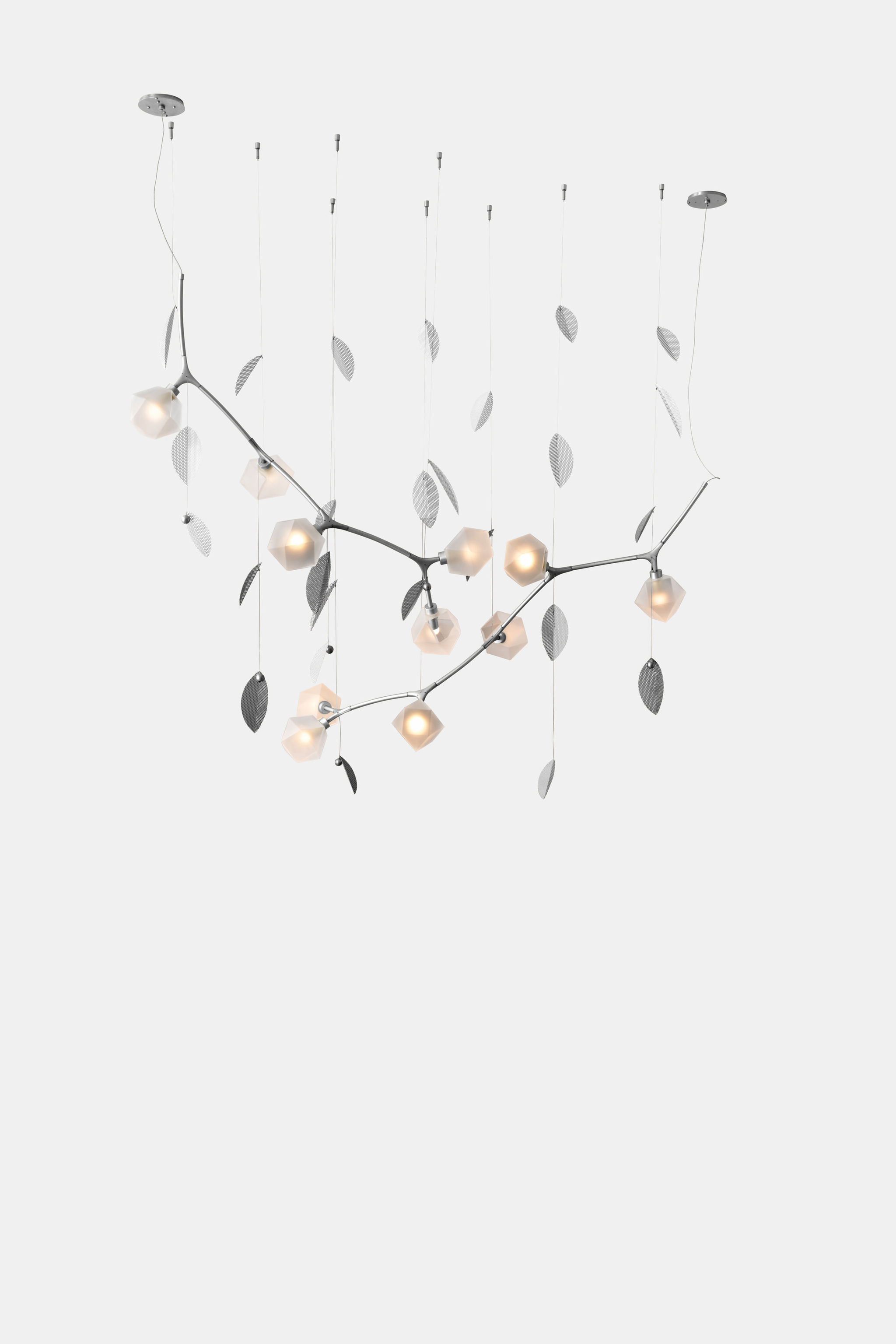 Twentieth GabrielScott WELLES LargeChandelier MG Nickel