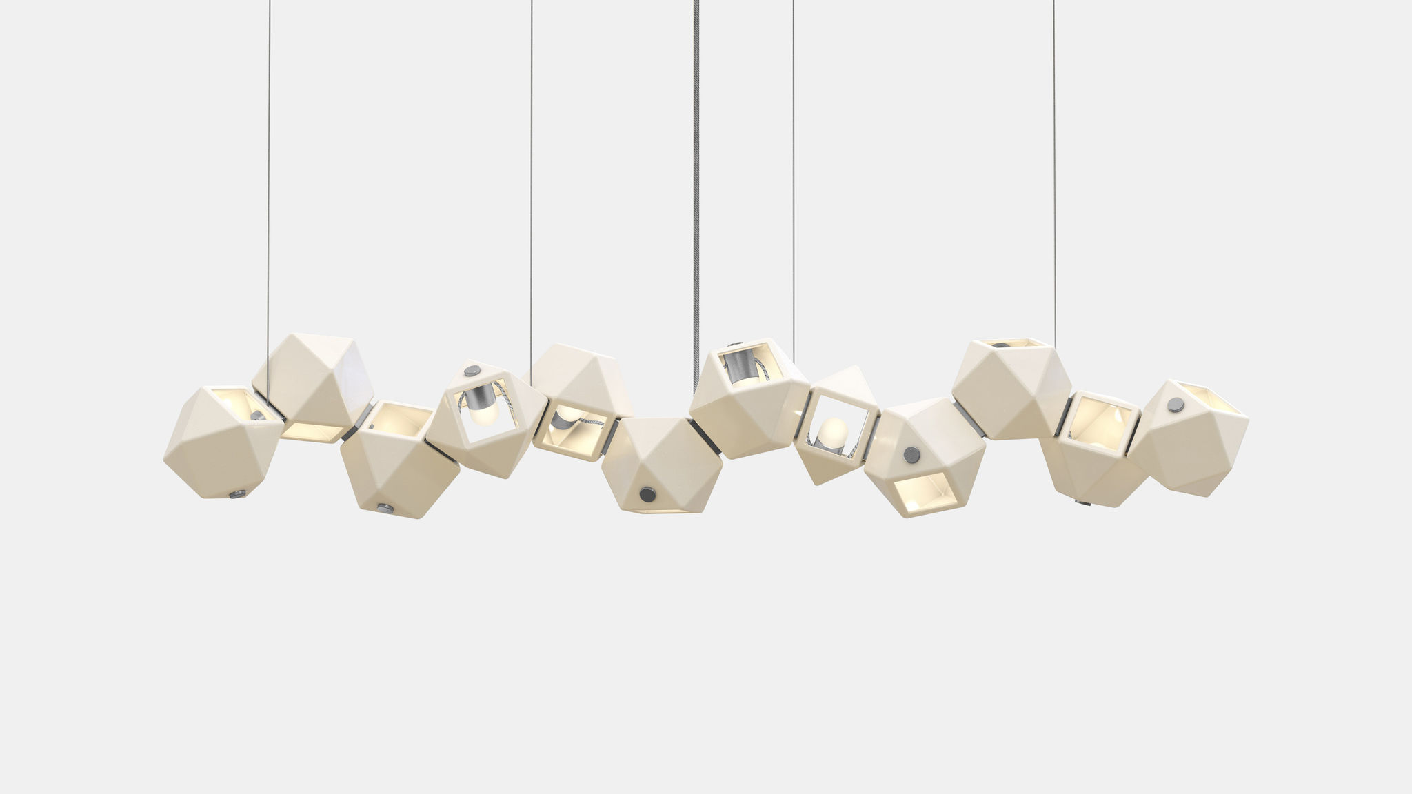 Twentieth GabrielScott WELLES LongChandelier12 KH Nickel