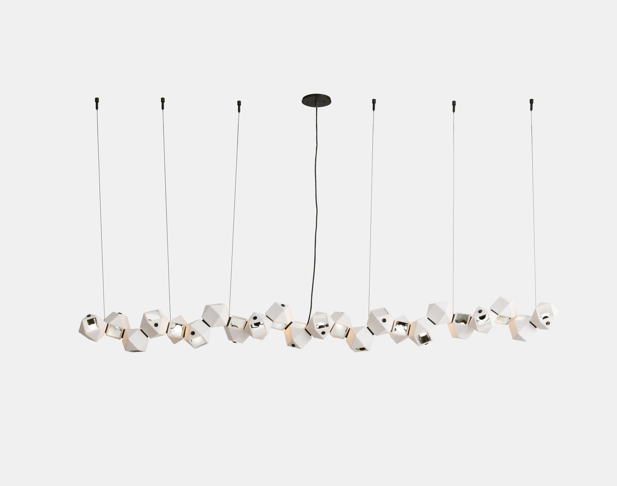 Twentieth GabrielScott WELLES LongChandelier24 KH Black