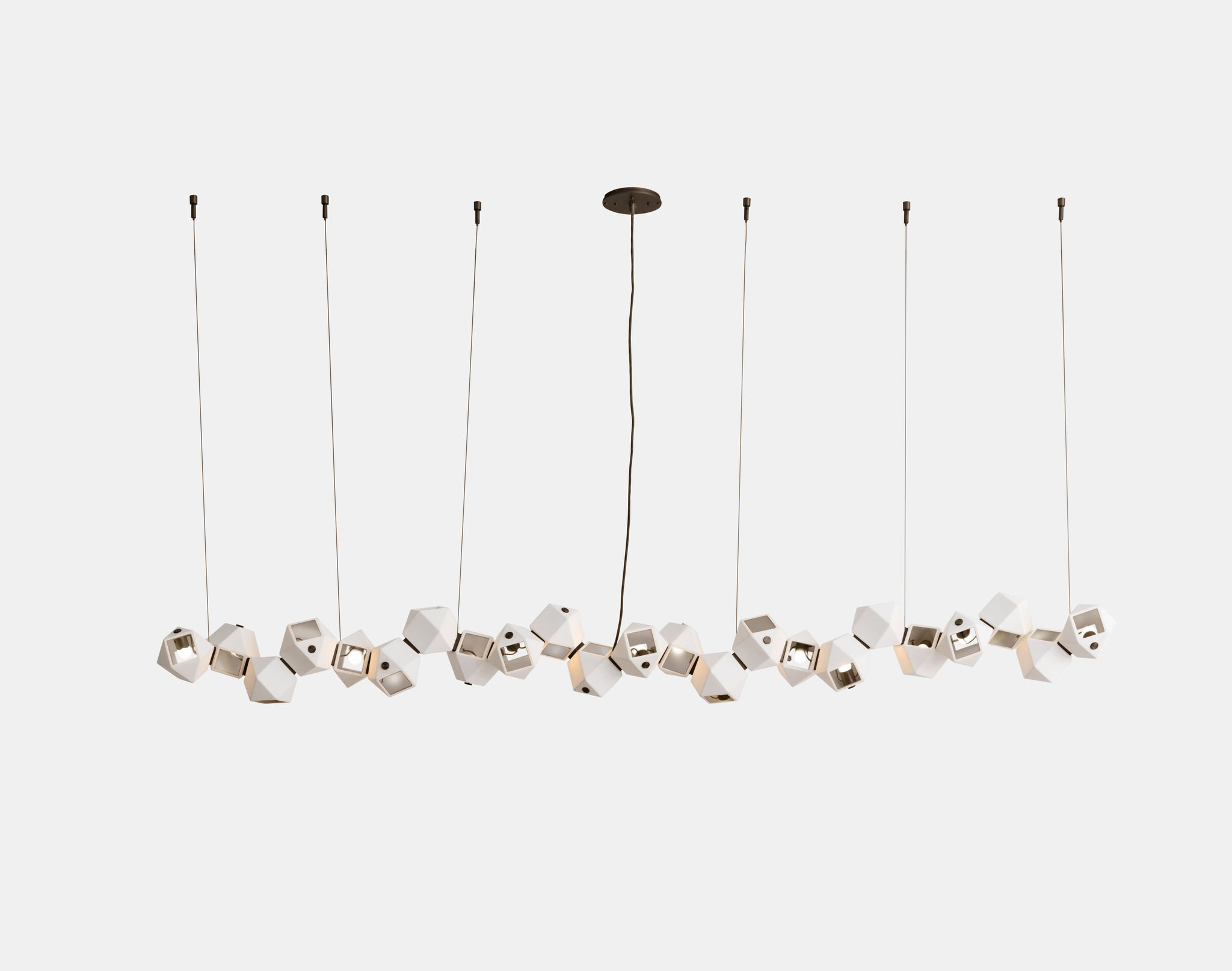 Twentieth GabrielScott WELLES LongChandelier24 KH Bronze