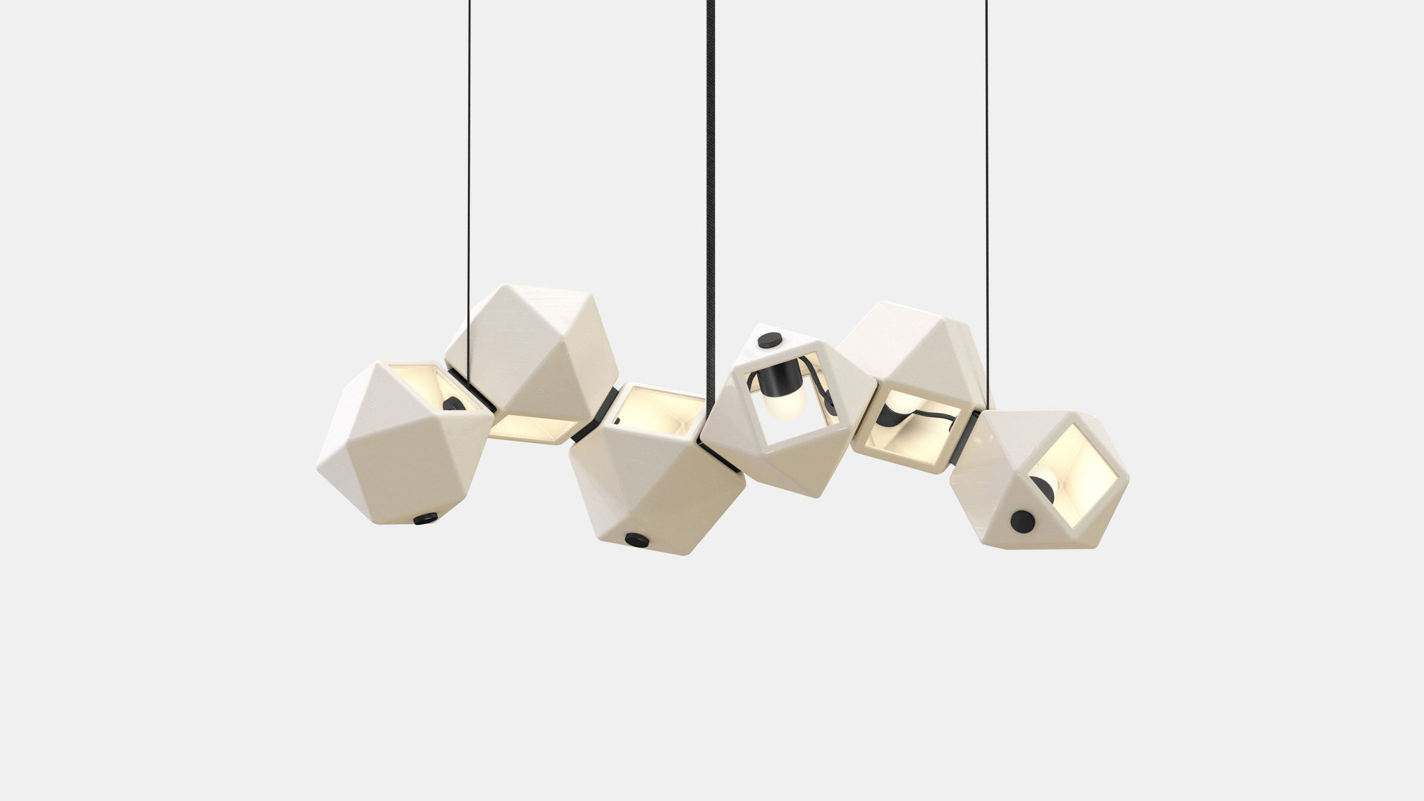 Twentieth GabrielScott WELLES LongChandelier6 KH Black