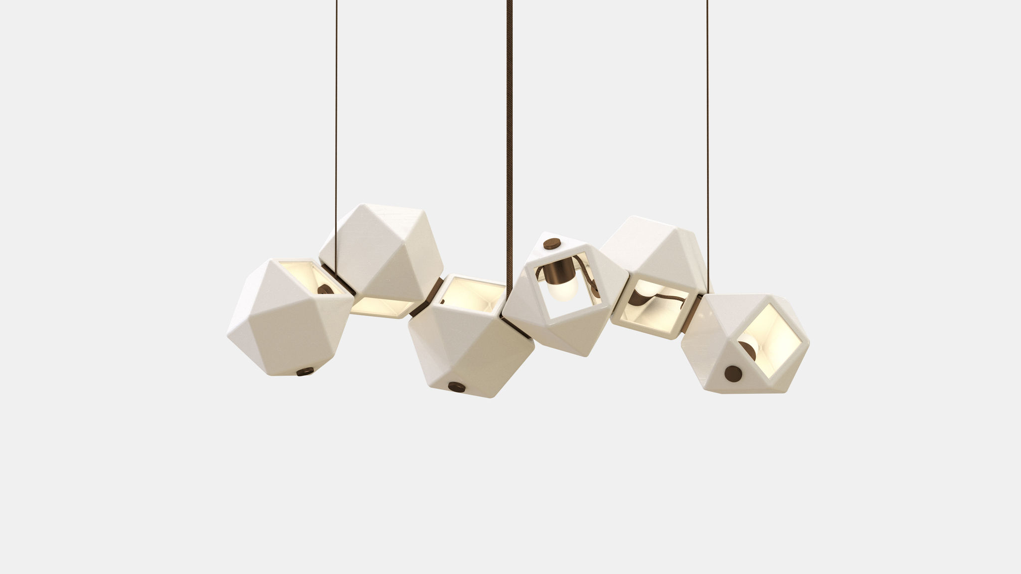 Twentieth GabrielScott WELLES LongChandelier6 KH Bronze