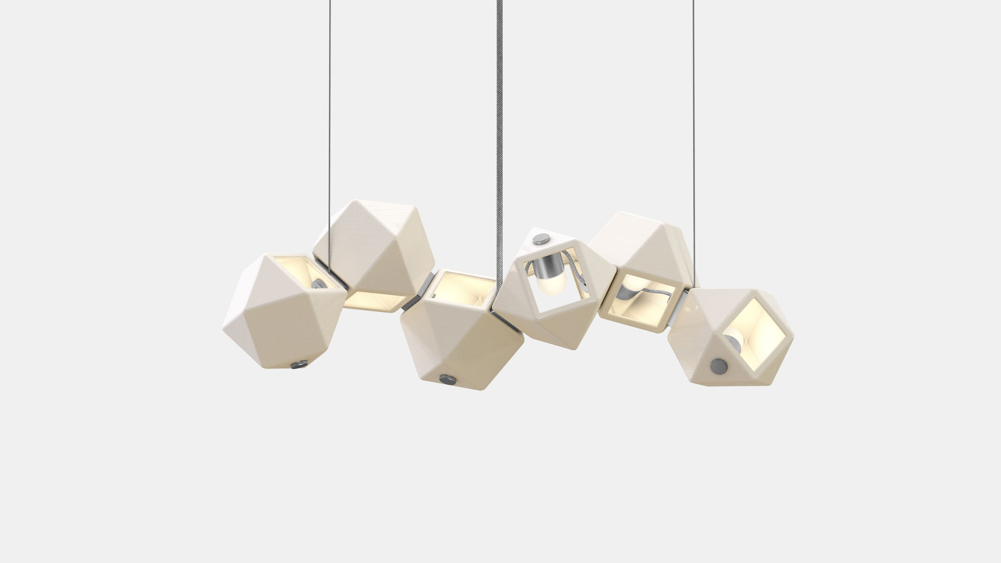 Twentieth GabrielScott WELLES LongChandelier6 KH Nickel