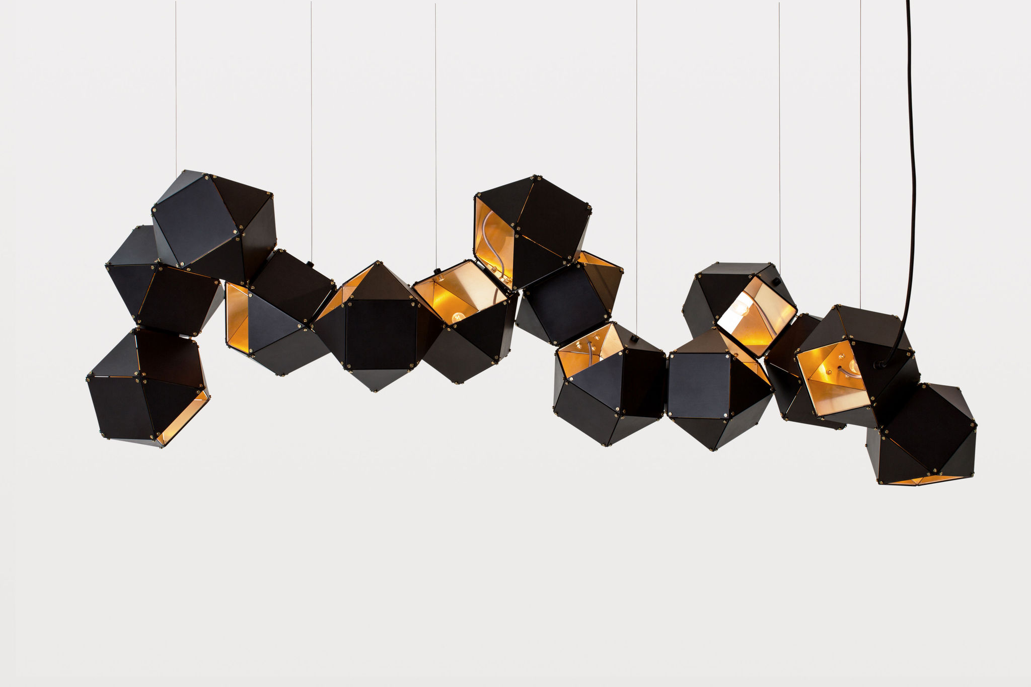 Twentieth GabrielScott WELLES Steel14LongChandelier Black Copper