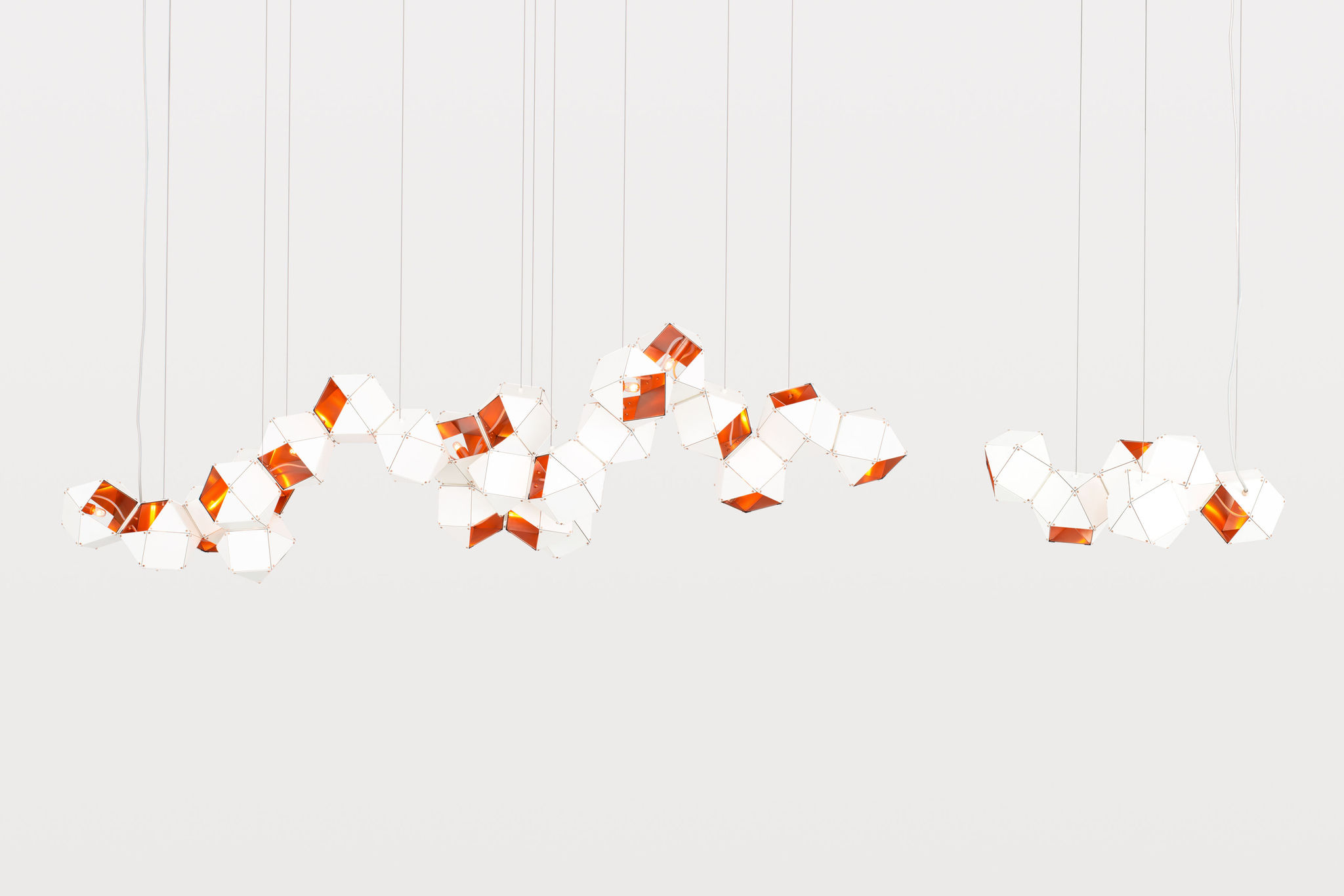 Twentieth GabrielScott WELLES Steel22LongChandelier White Copper