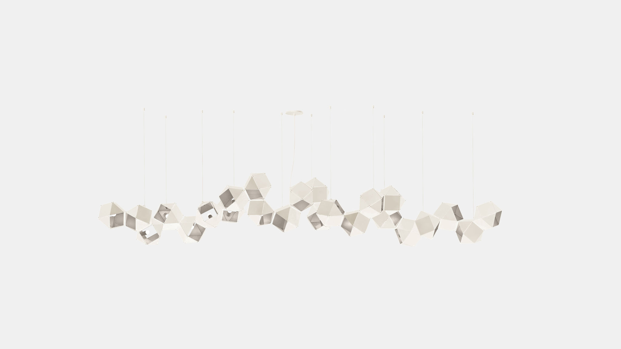 Twentieth GabrielScott WELLES Steel24LongChandelier White Nickel