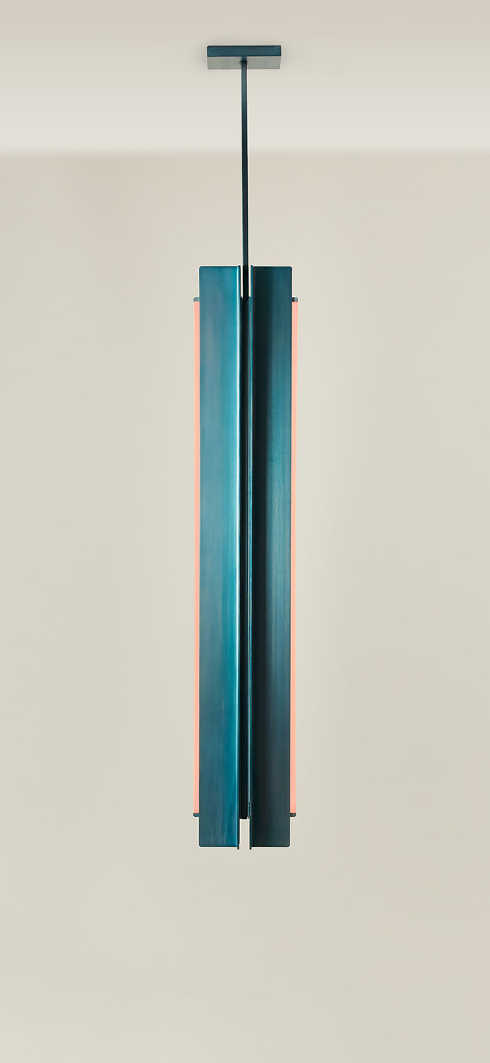 Twentieth PELLE BeamPendant Green Amber SideView