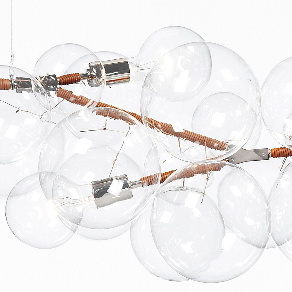 Twentieth PELLE LongBubbleChandelier Clear Off CloseUp