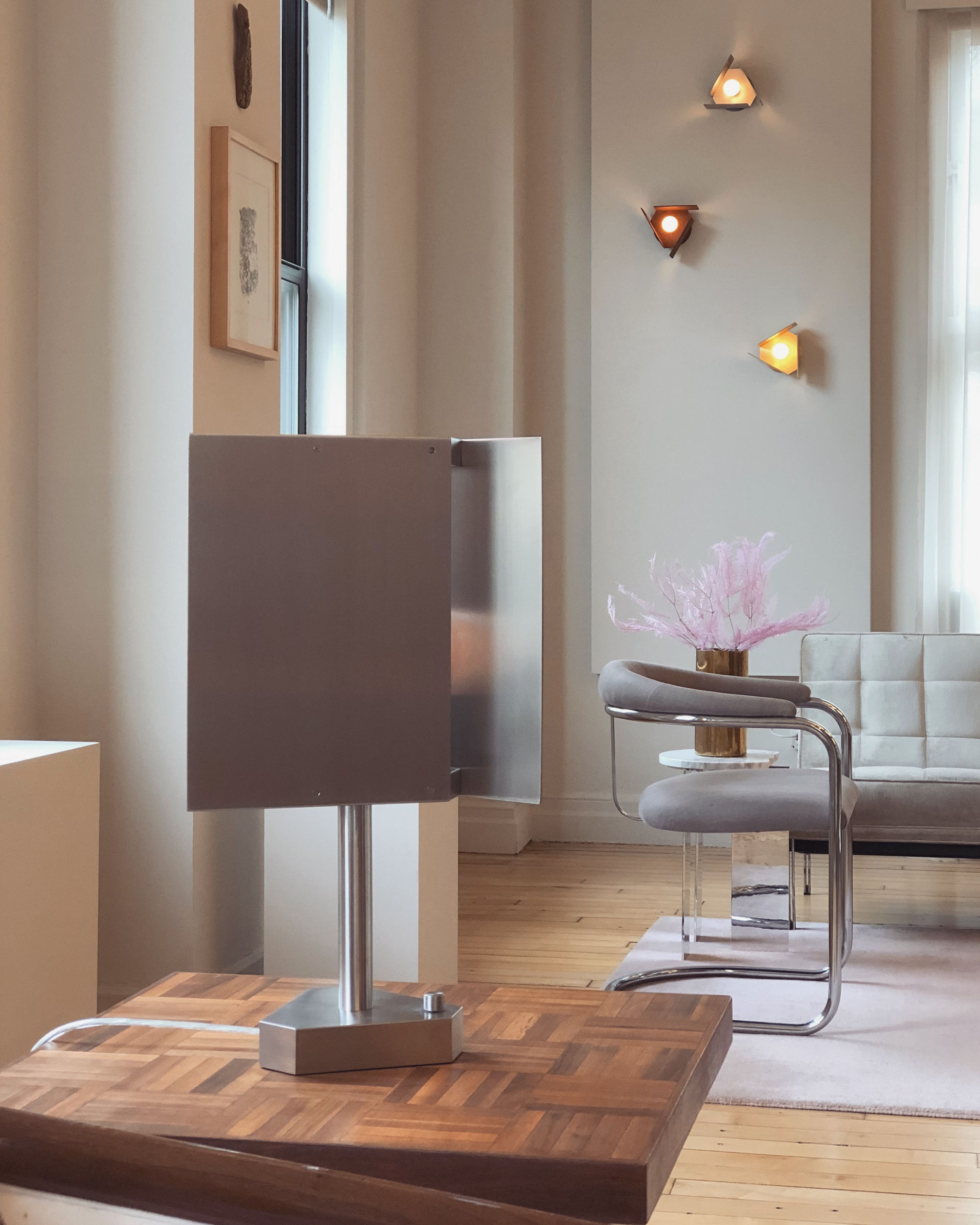 Twentieth PELLE TrippTableLamp StainlessSteel 1sITU