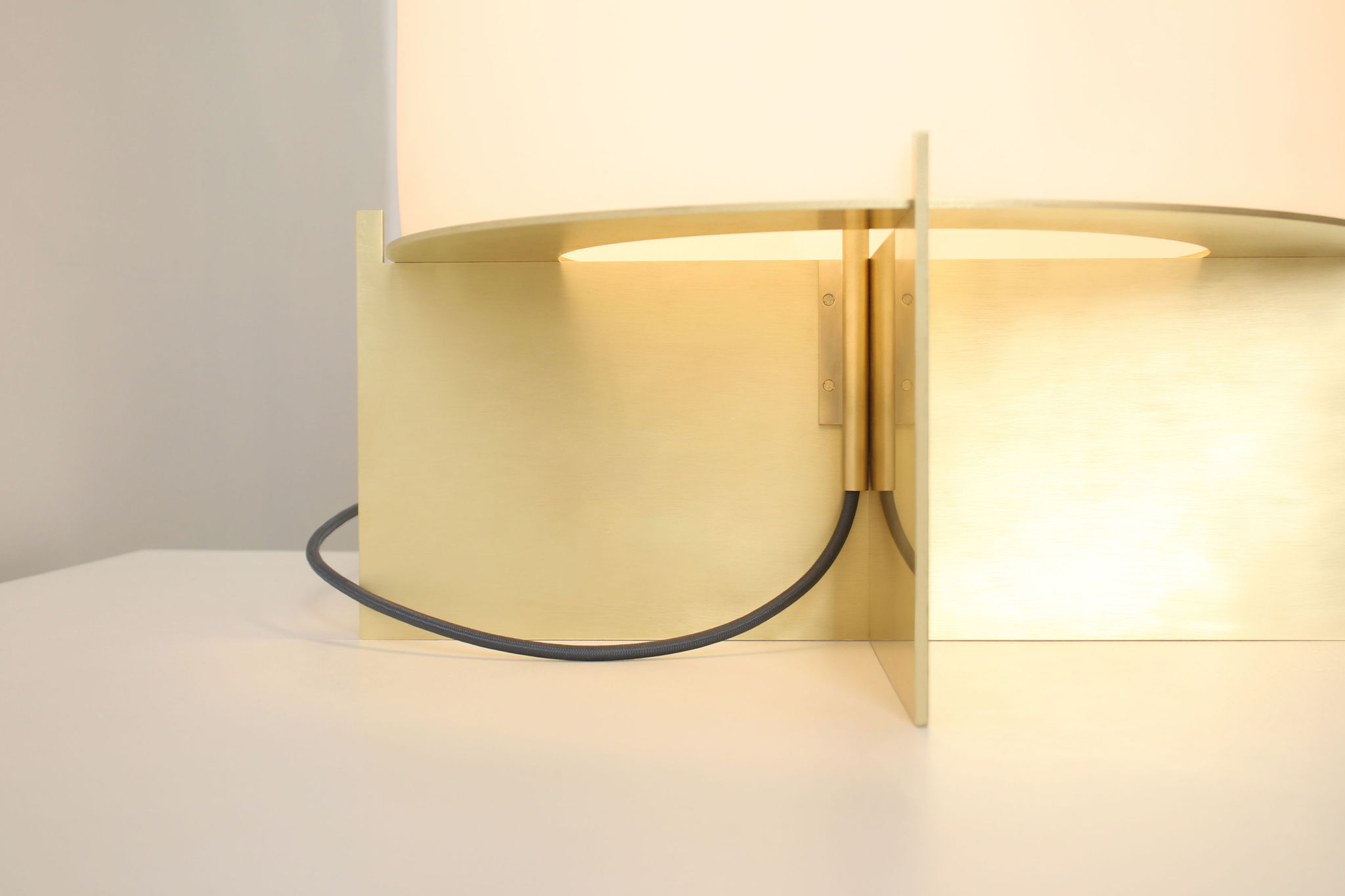 Twentieth SKLO Dome Light FrostedWhite Brass 3