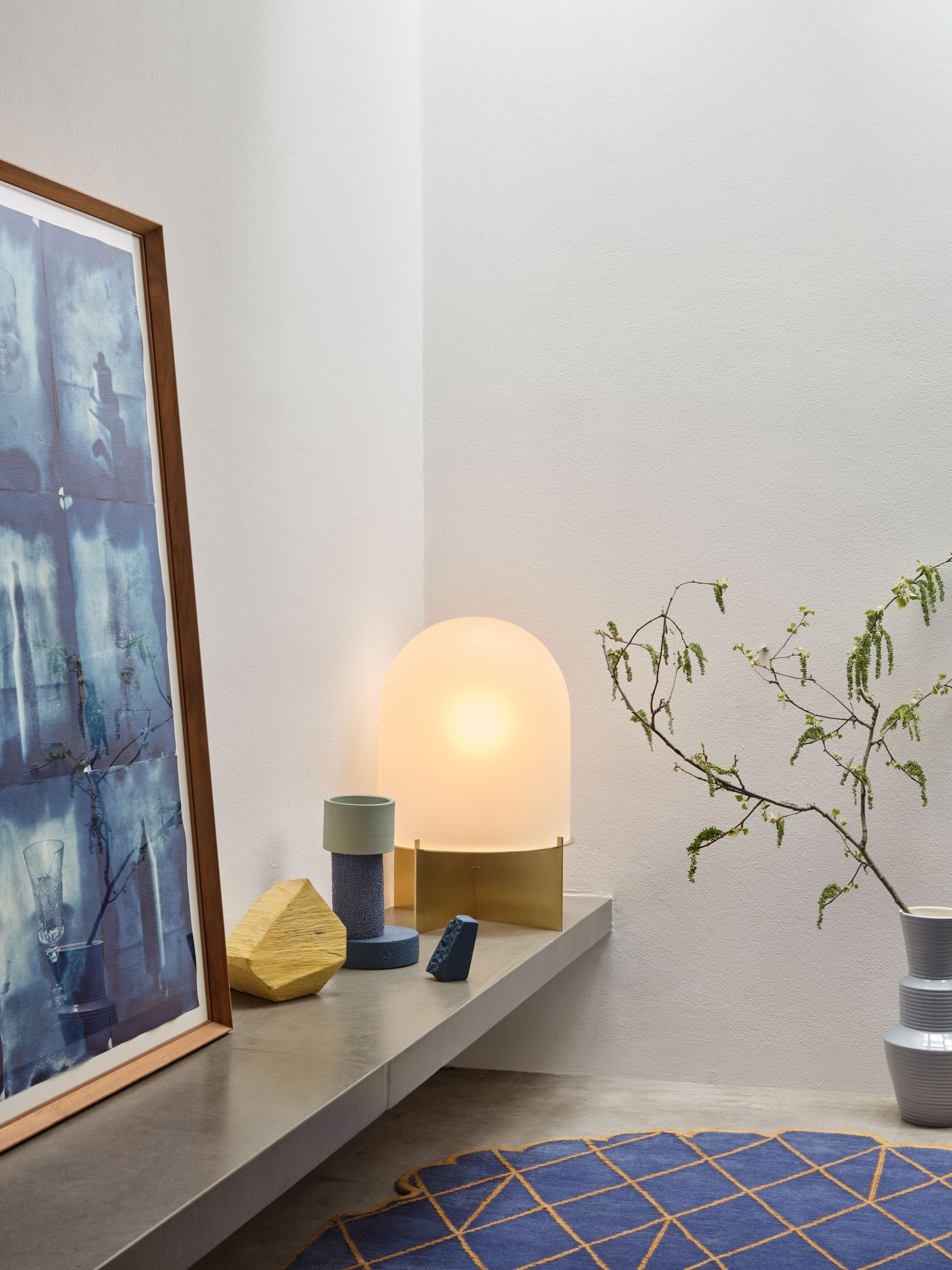 Twentieth SKLO Dome Light FrostedWhite Brass SITU 2