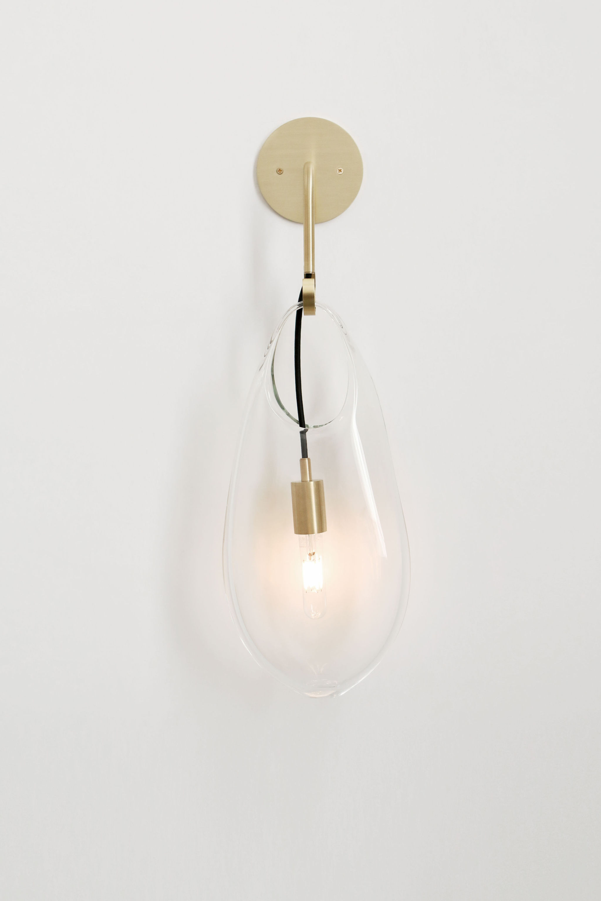 Twentieth SKLO Hold18 Sconce Clear Brass