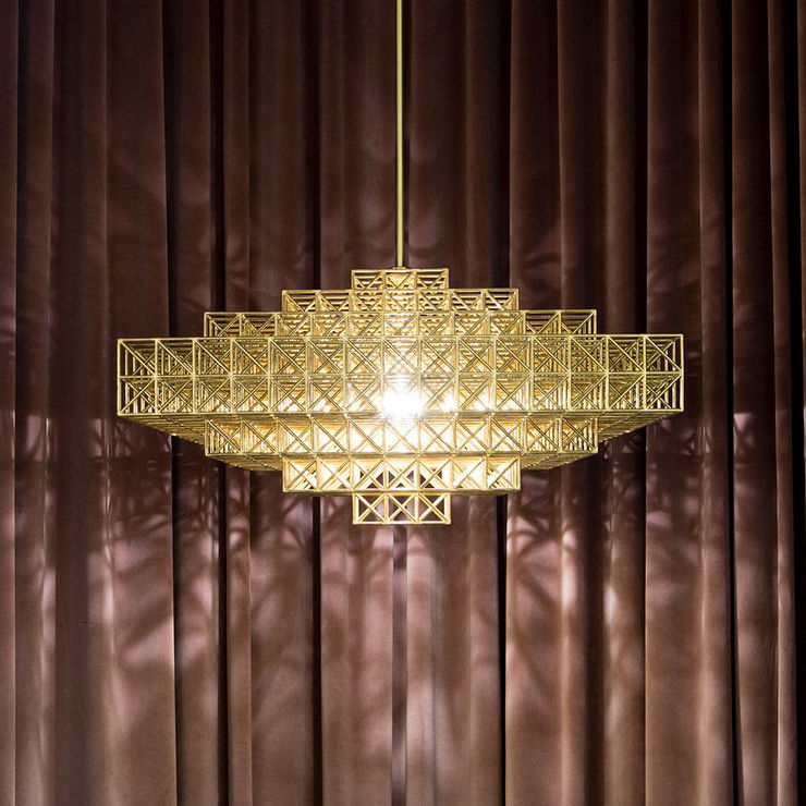 Twentieth RollHill Gridlock Pendant4059 Brass SITU