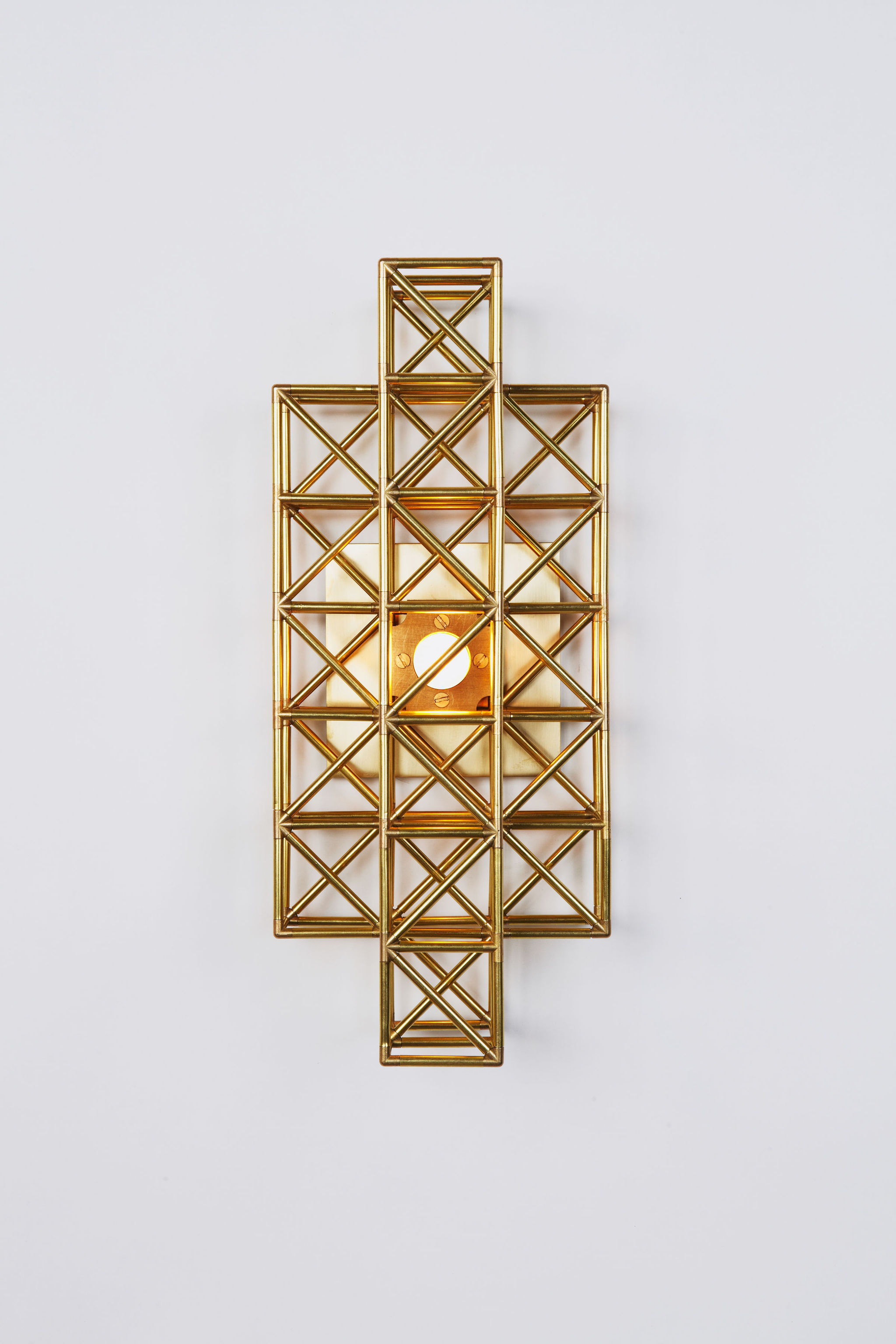 Twentieth RollHill Gridlock Sconce Brass 193