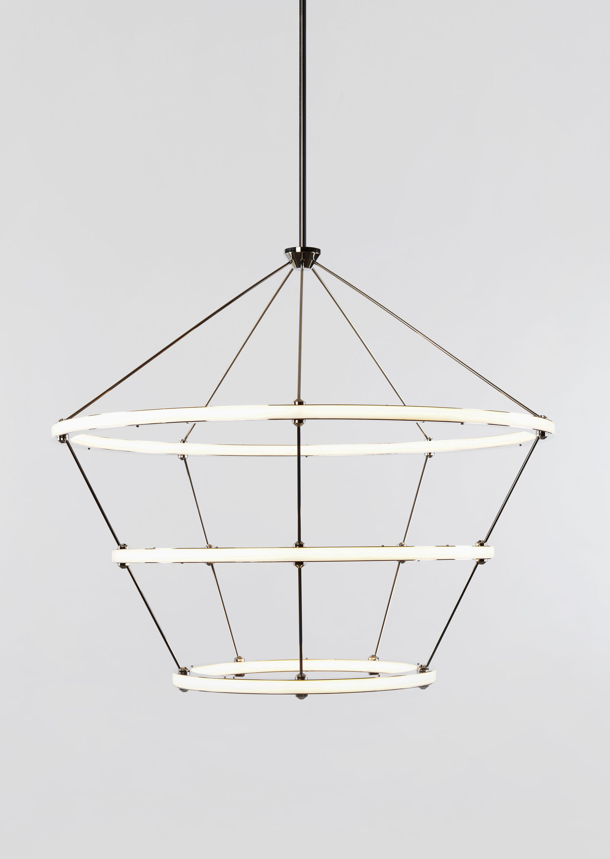 Twentieth RollHill HALO Chandelier3Ring Nickel