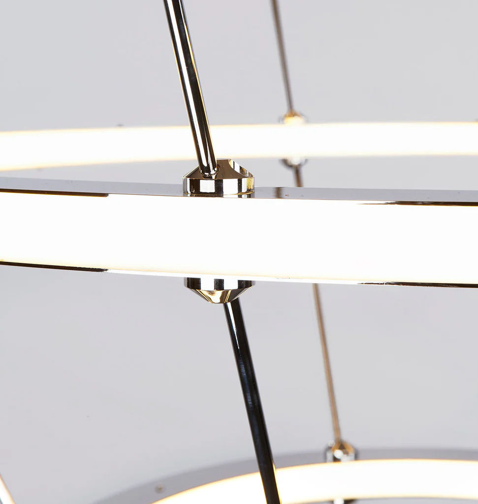 Twentieth RollHill HALO Chandelier3Ring Nickel Detail