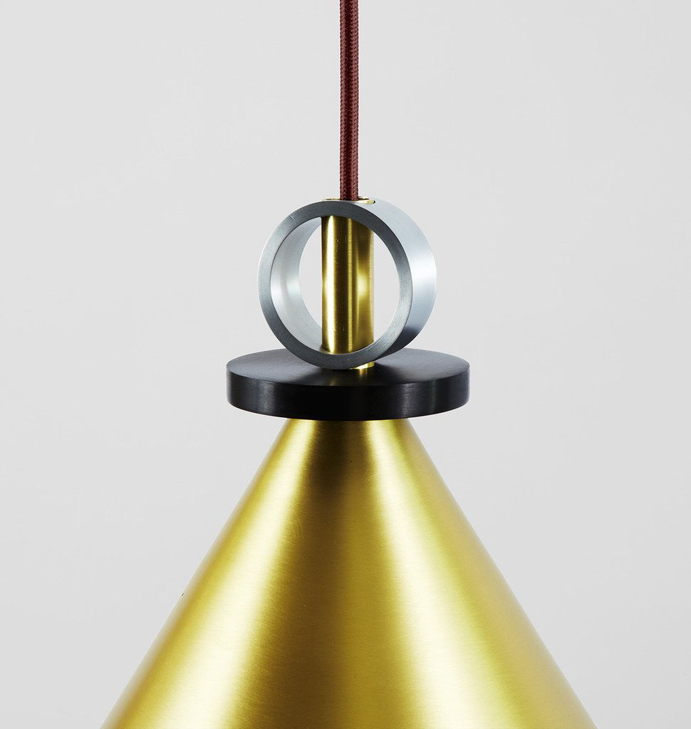 Twentieth RollHill SHAPEUP 5Chandelier CopperConeDetail