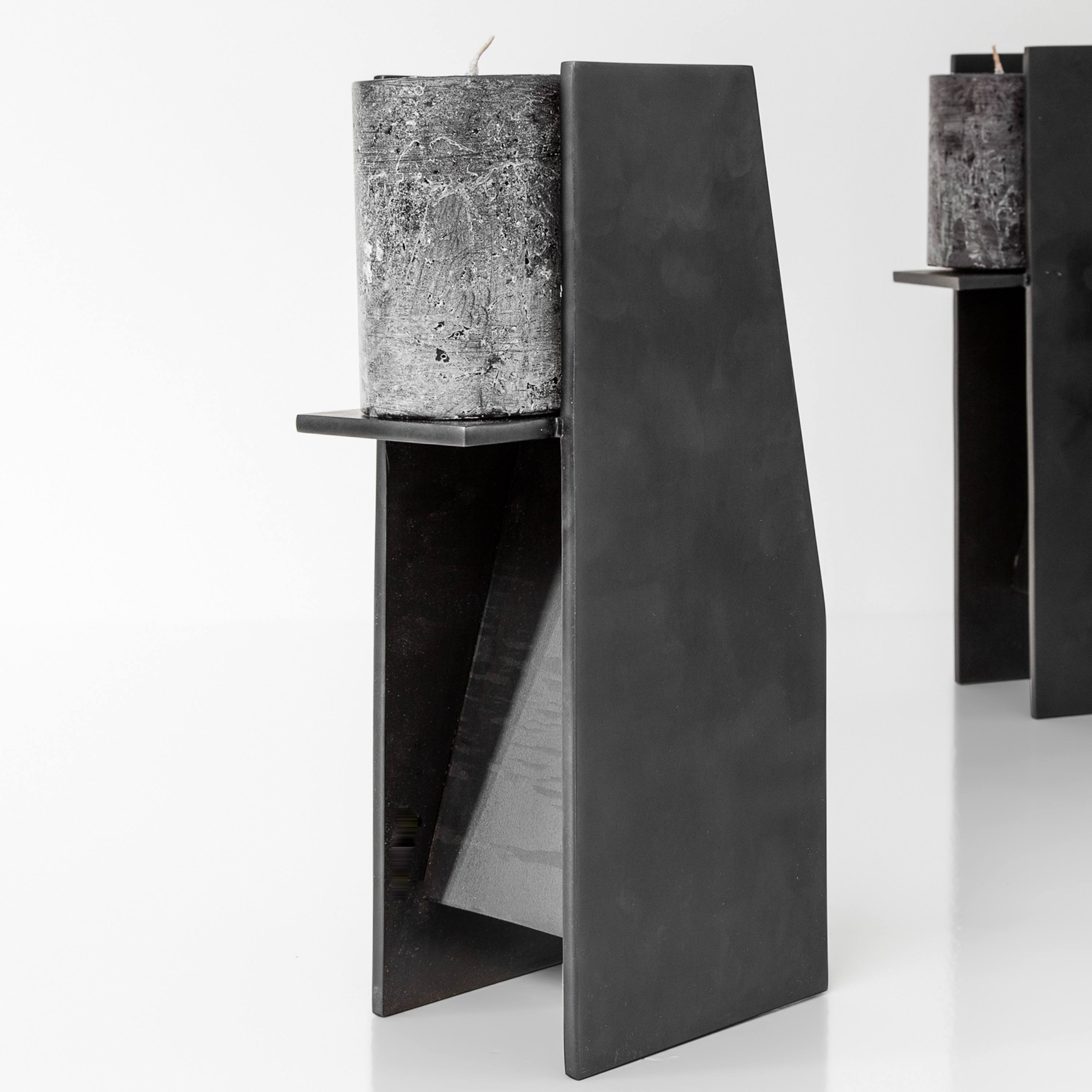 ALTA Candleholder Blackened Mild Steel HR (2) 2