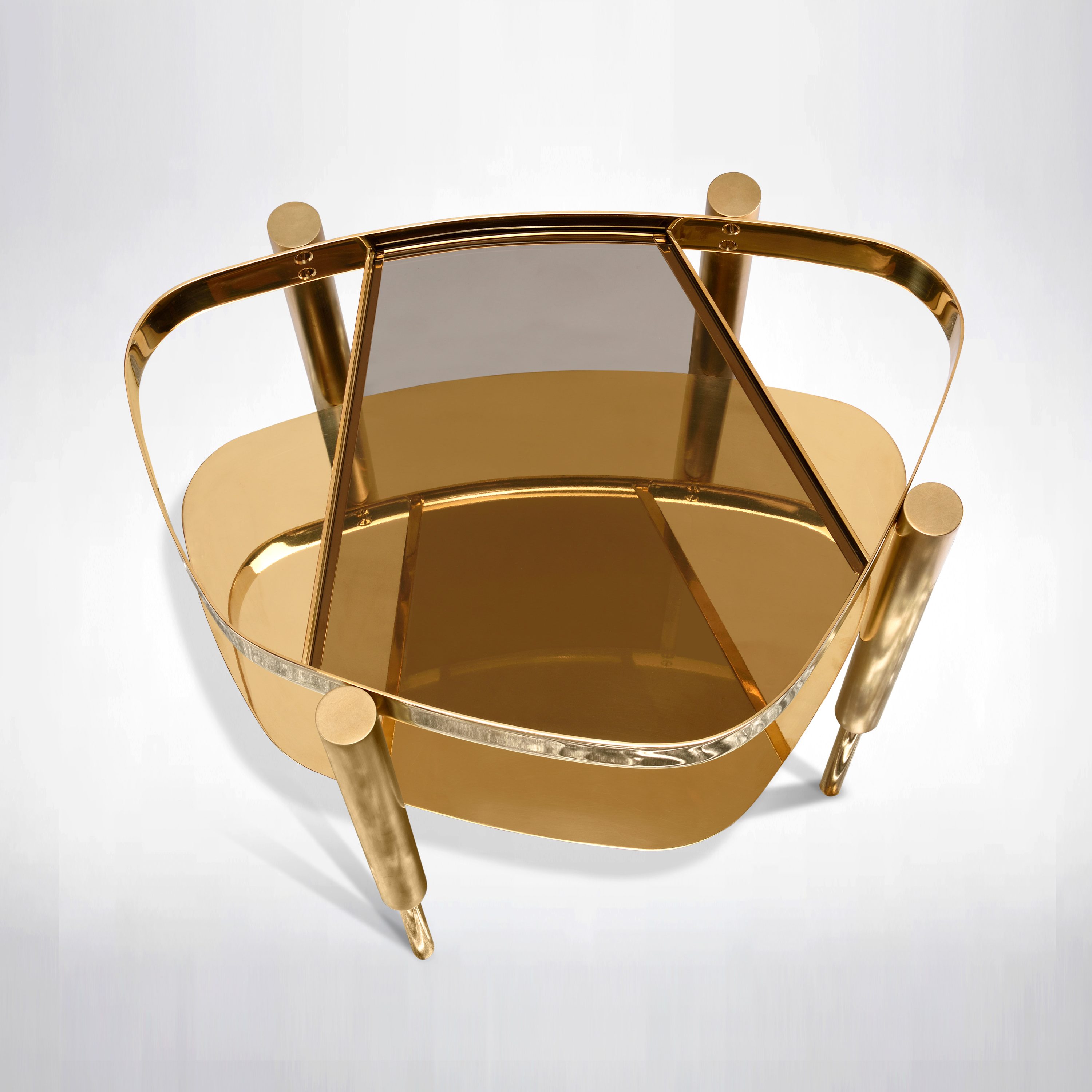 OKHA Sidetables BijouSideTable MirrorPolishedBrass 0A 03
