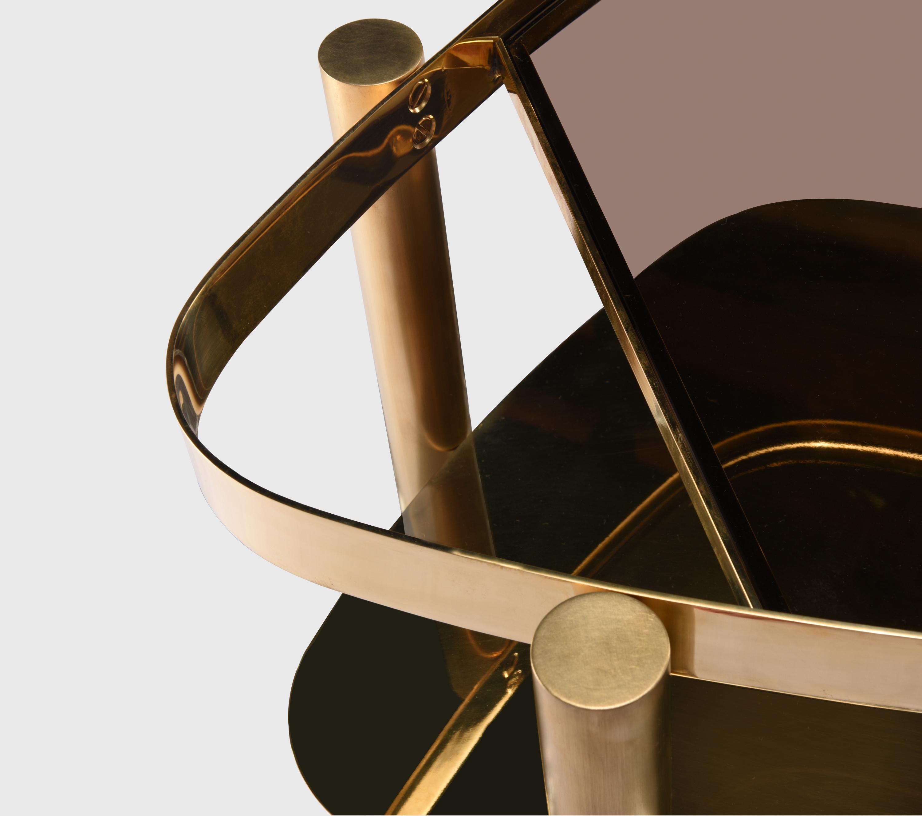 OKHA Sidetables BijouSideTable MirrorPolishedBrass 0A 05