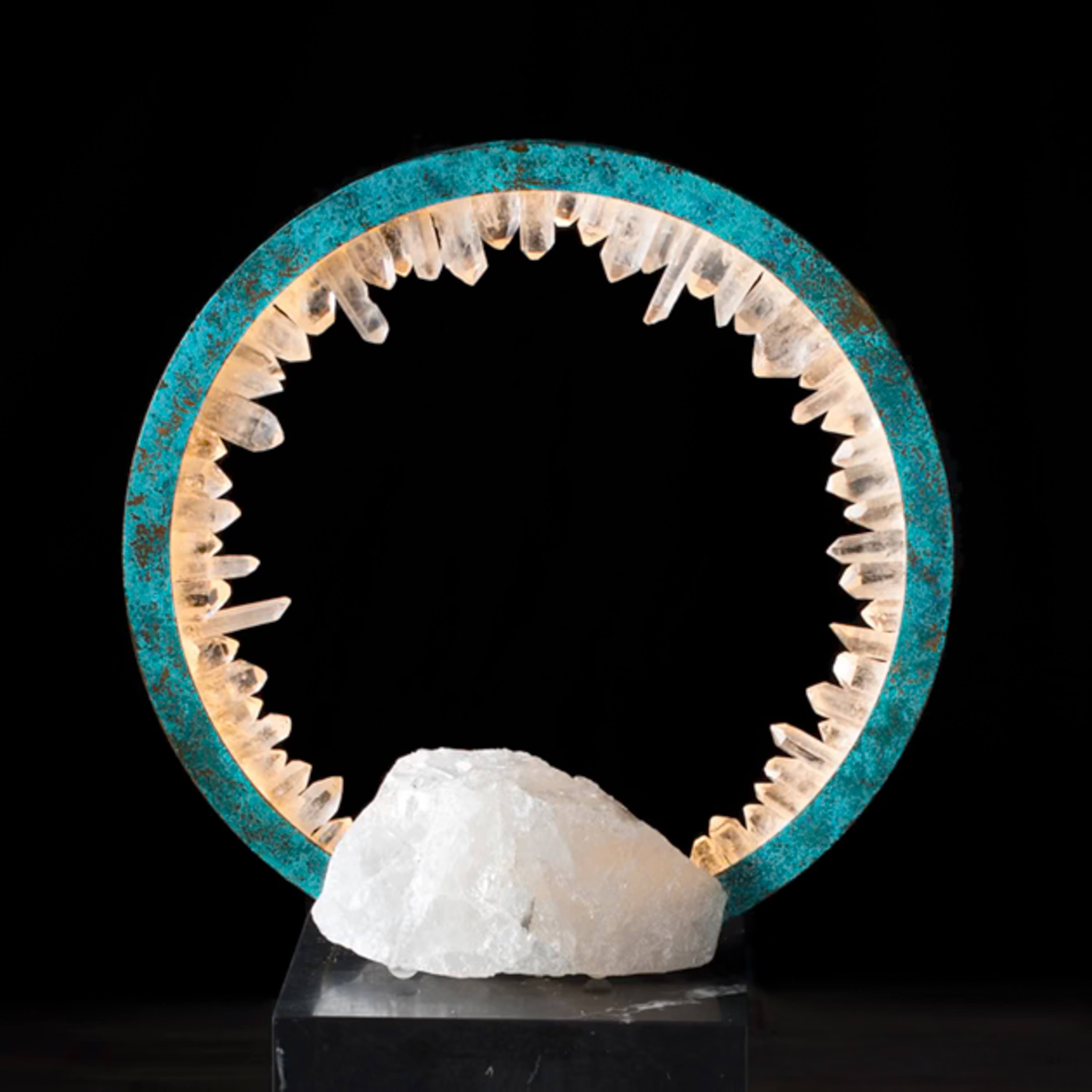 Cb Slide 1 Prometheus Table Lamp Quartz Crystal Verdigris