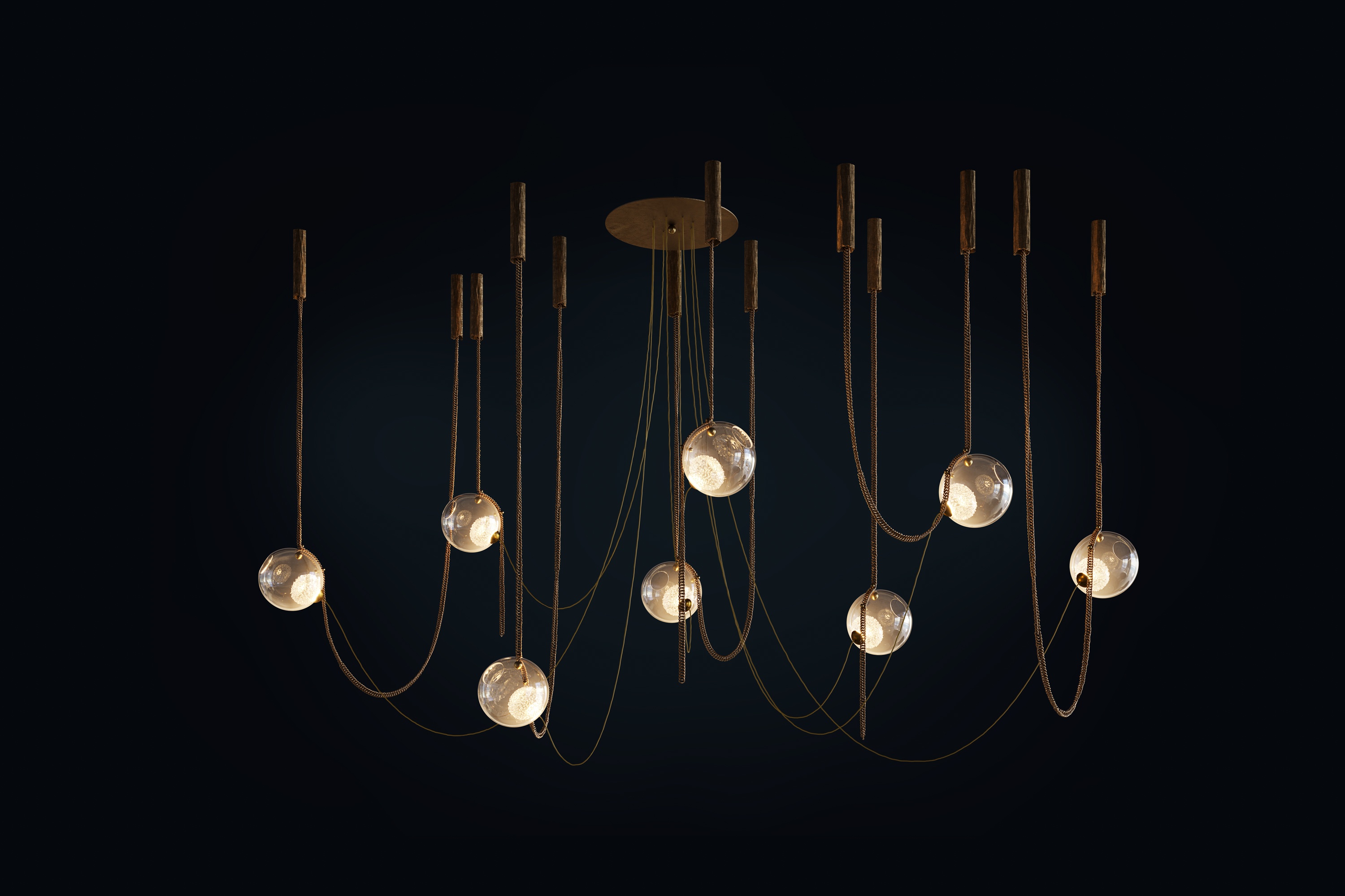 Twentieth Larose Guyon Abysse 08 Chandelier 08