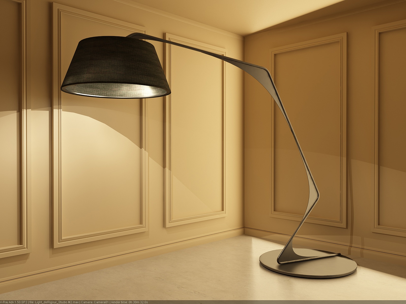 Twentieth OKHA De Riguour Standing Lamp In Situ 09