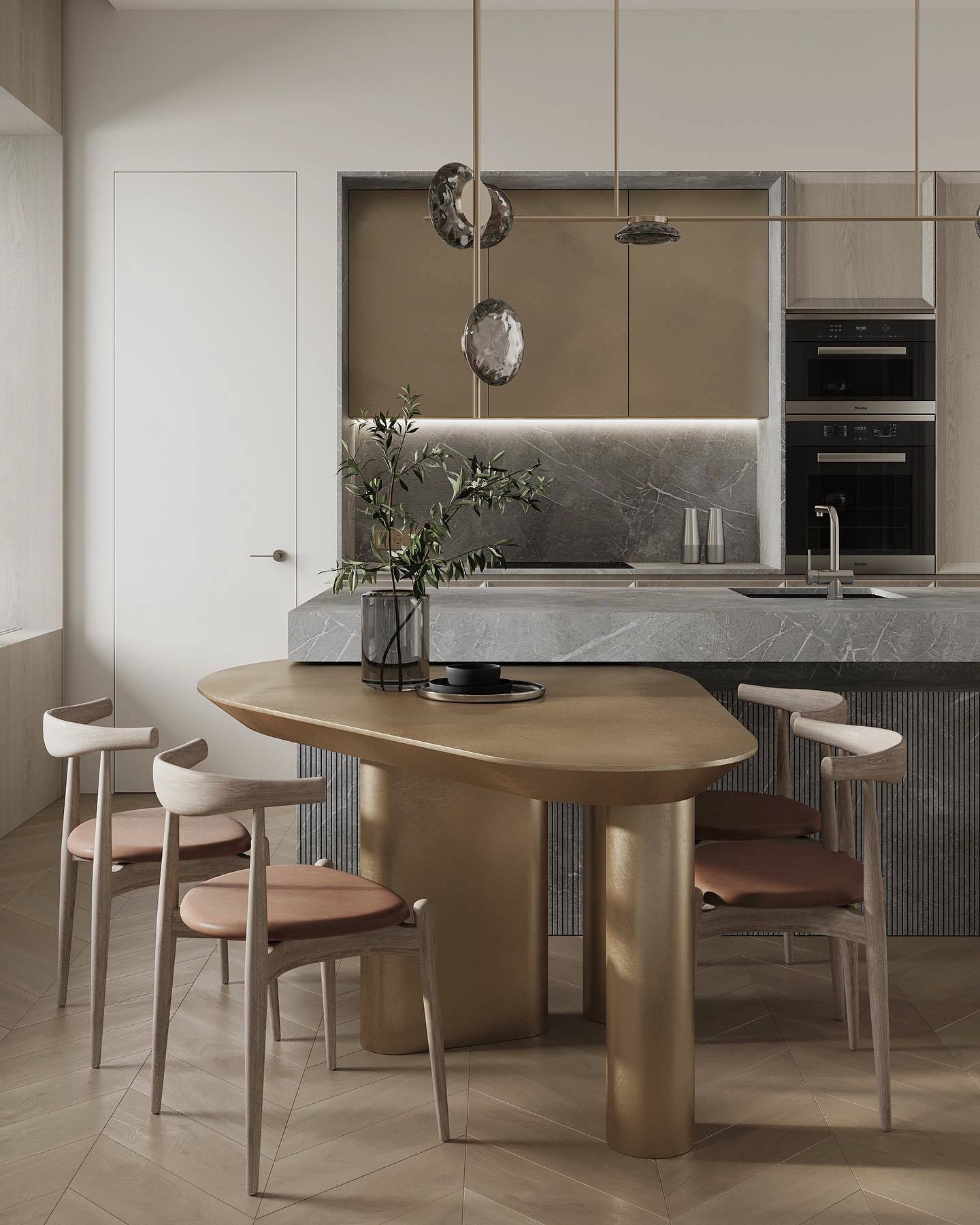 Twentieth Ross Gardam Ceto Vertical Chandelier In Situ 02