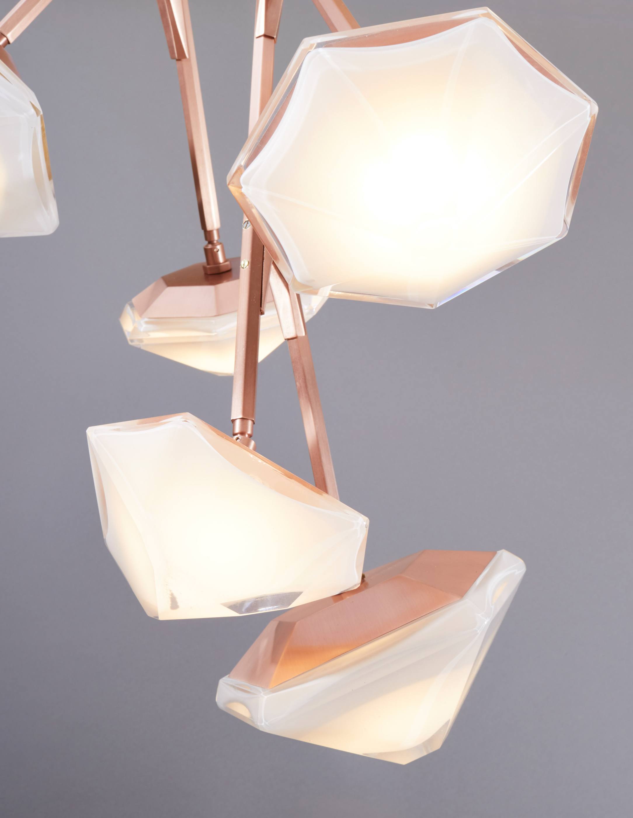 Twentieth GabrielScott MYRIADTallChandelier Copper CloseUp 3