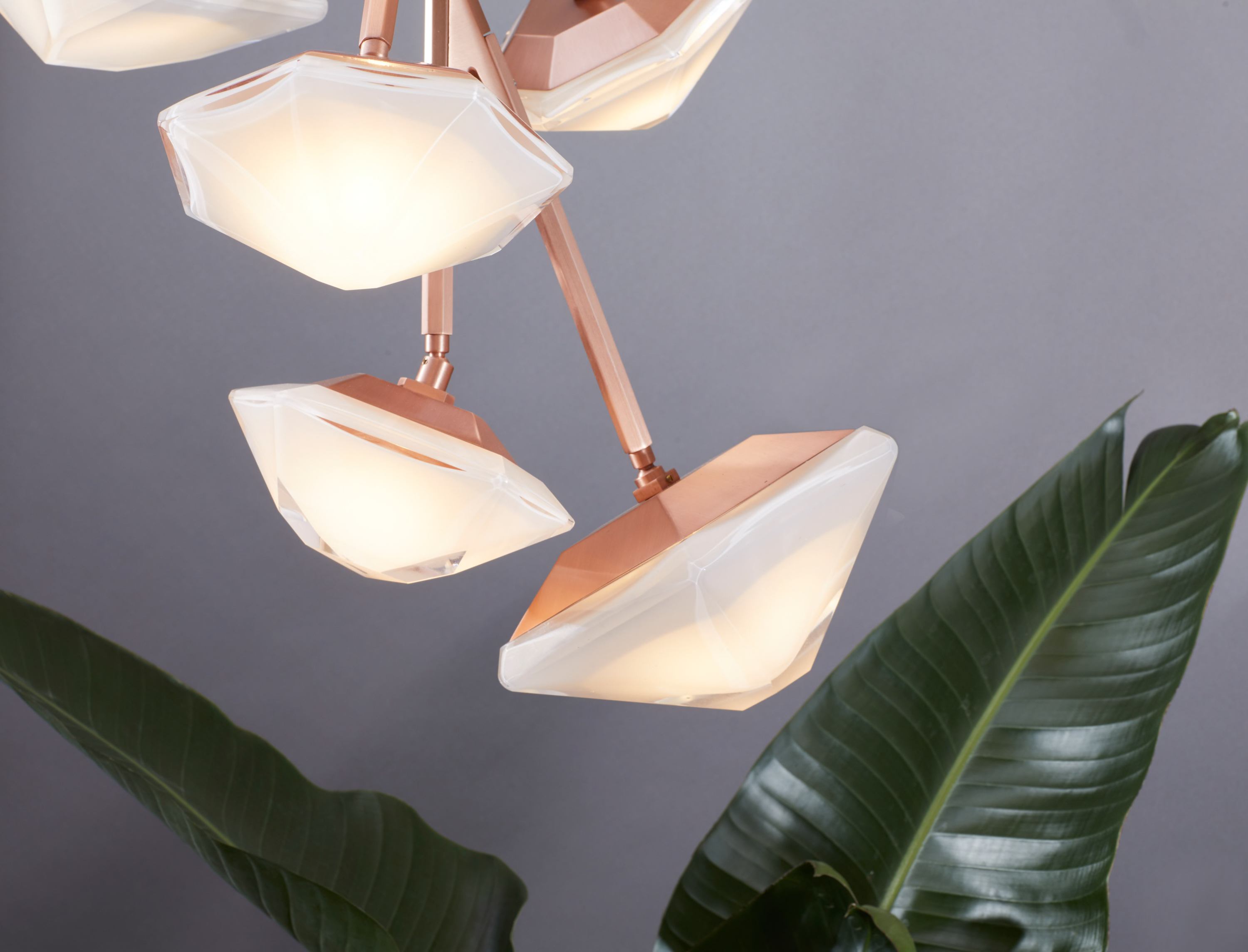 Twentieth GabrielScott MYRIADTallChandelier Copper CloseUp