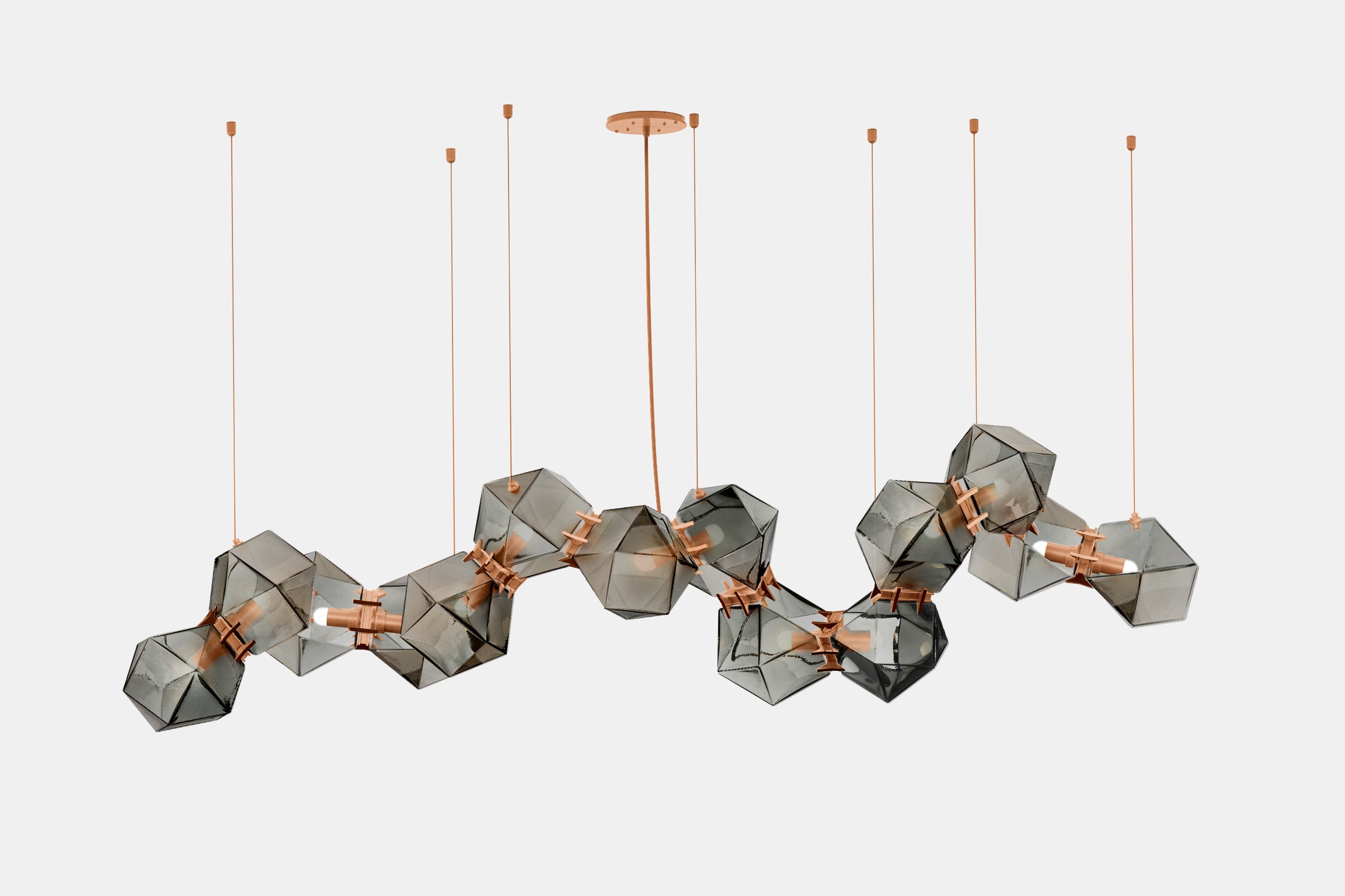 Twentieth_GabrielScott_WELLES_GlassChandelier14_Smoked_Copper