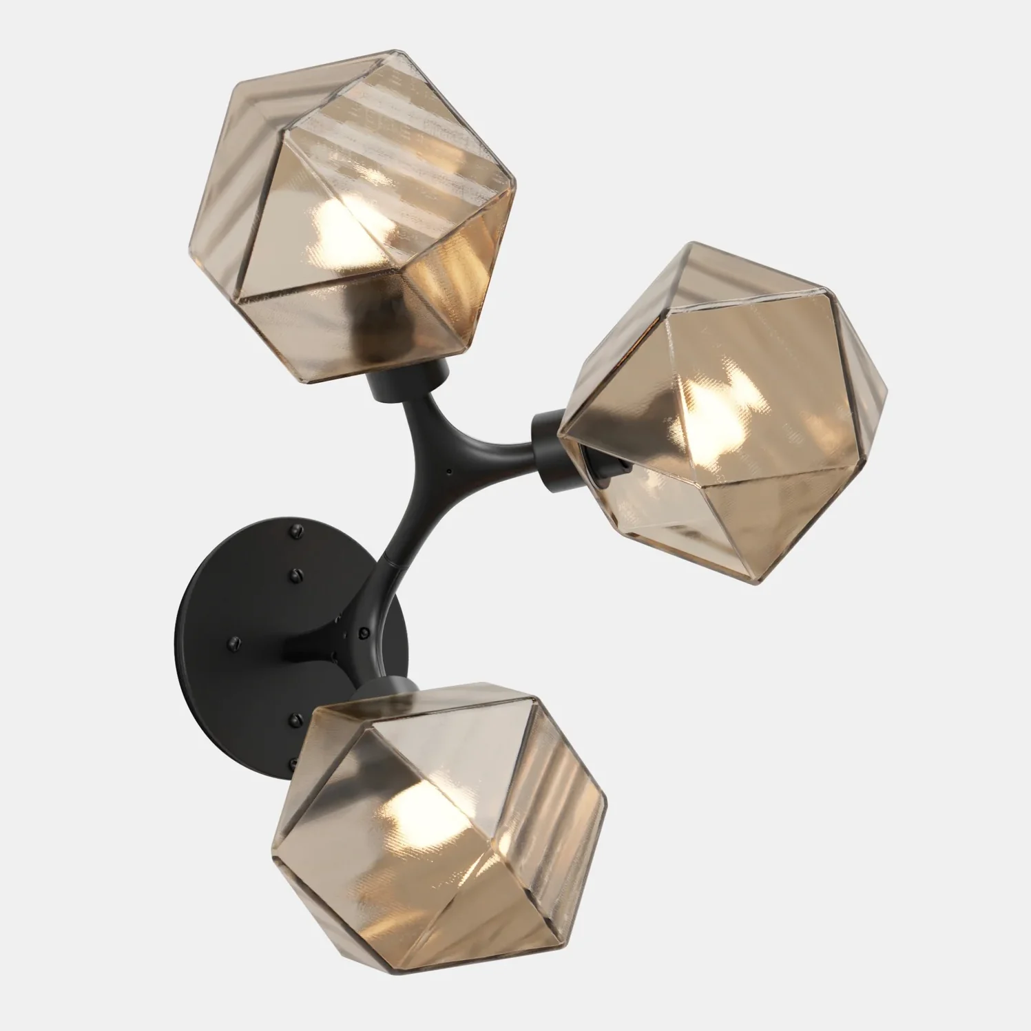 Rockwell Sconce Bronze Glass Black C6ec5b61