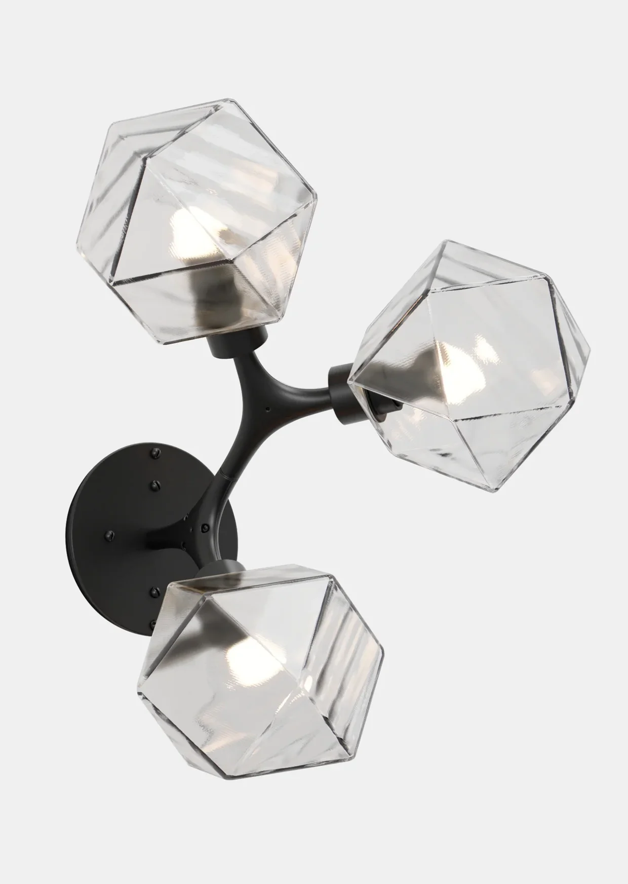 Rockwell Sconce Clear Glass Black 522ade9f