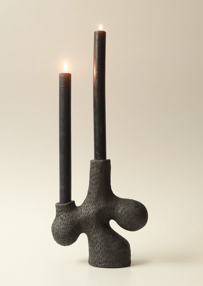 Twentieth Jan Earnst Forest Candelabra Black Clay 01 02
