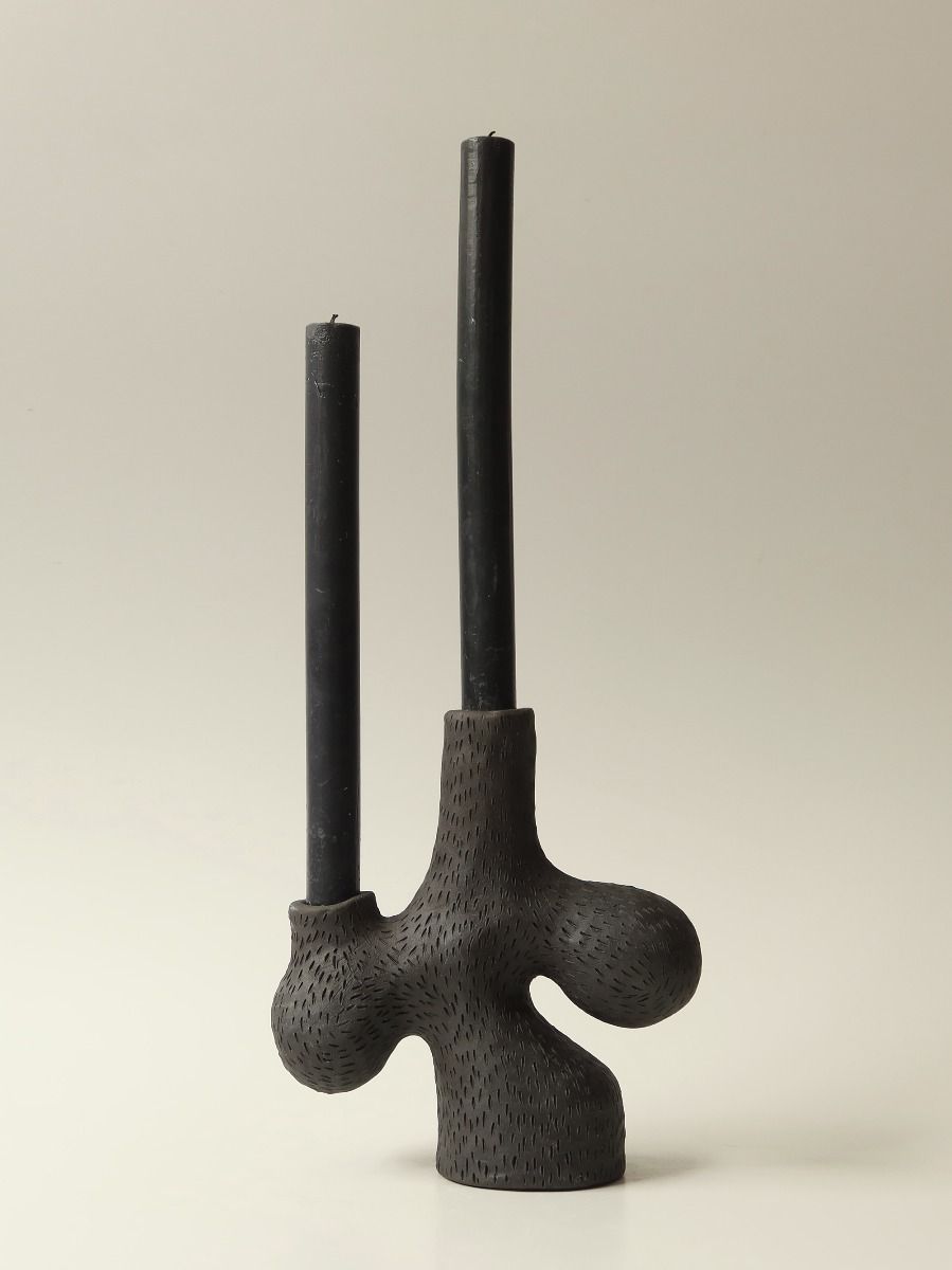 Twentieth Jan Earnst Forest Candelabra Black Clay 01 03