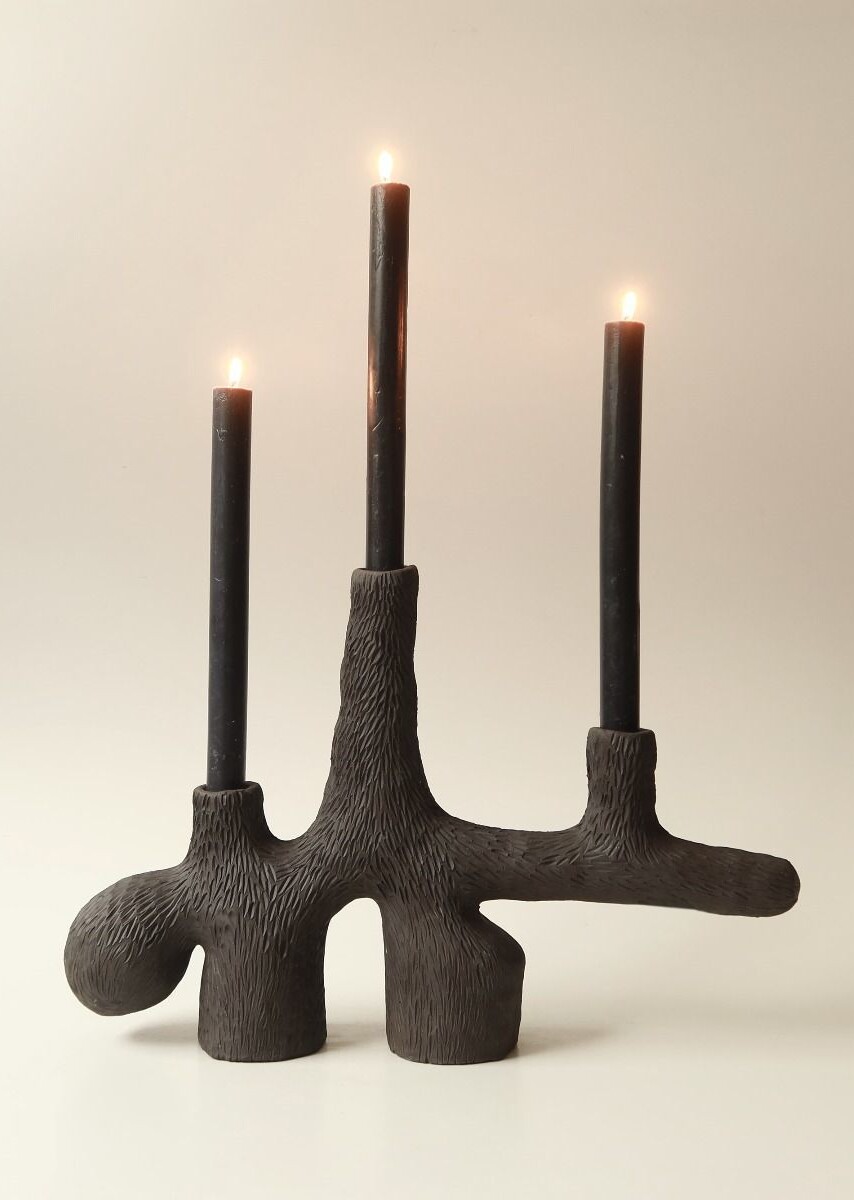 Twentieth Jan Earnst Forest Candelabra Black Clay 02 01